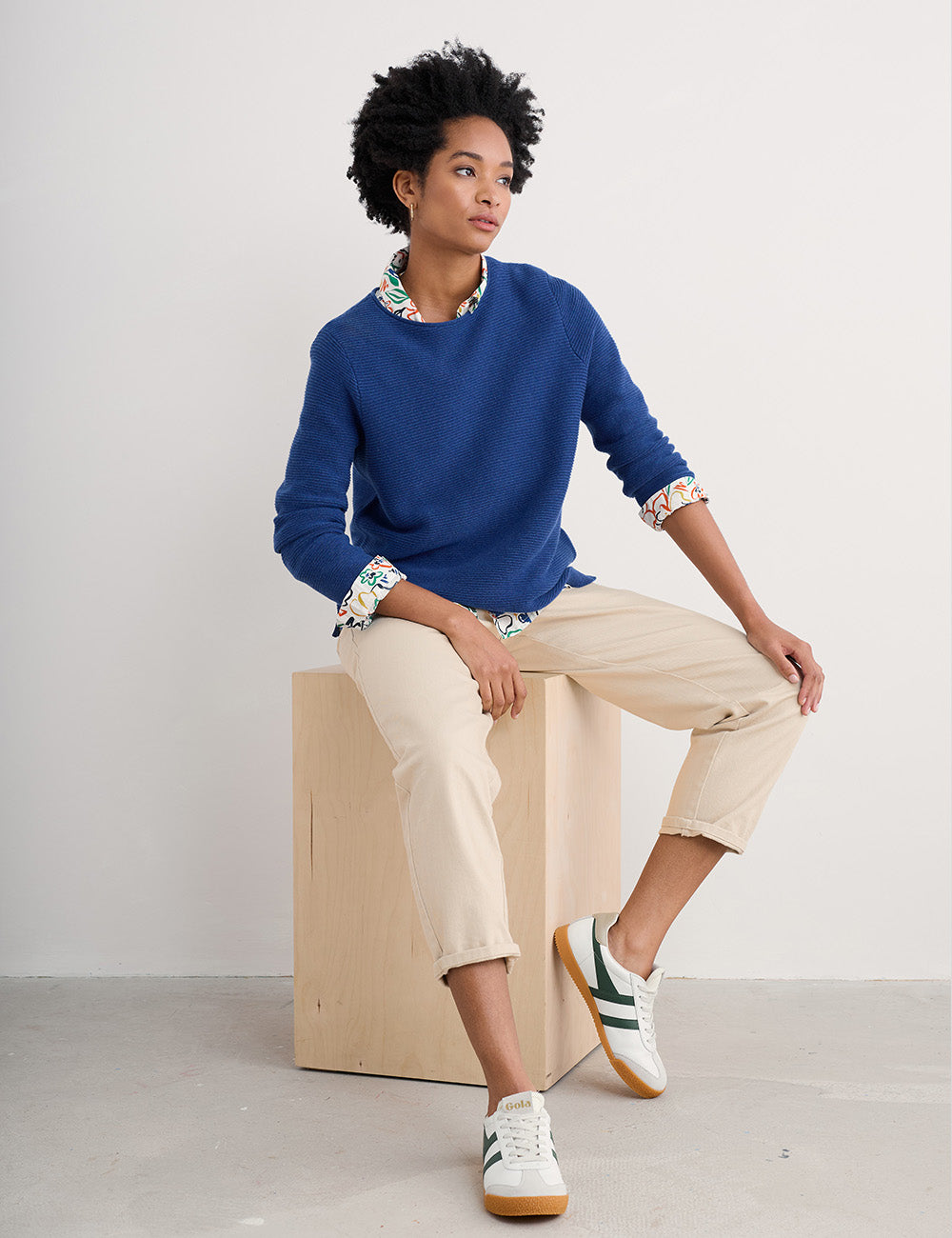 Seasalt Makers Jumper - Washed Marine