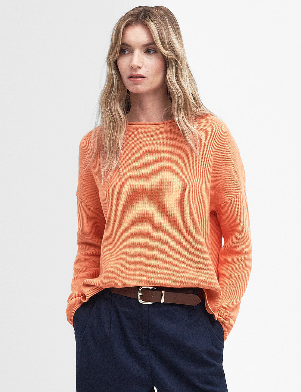 Barbour Marine Knitted Jumper - Apricot Crush