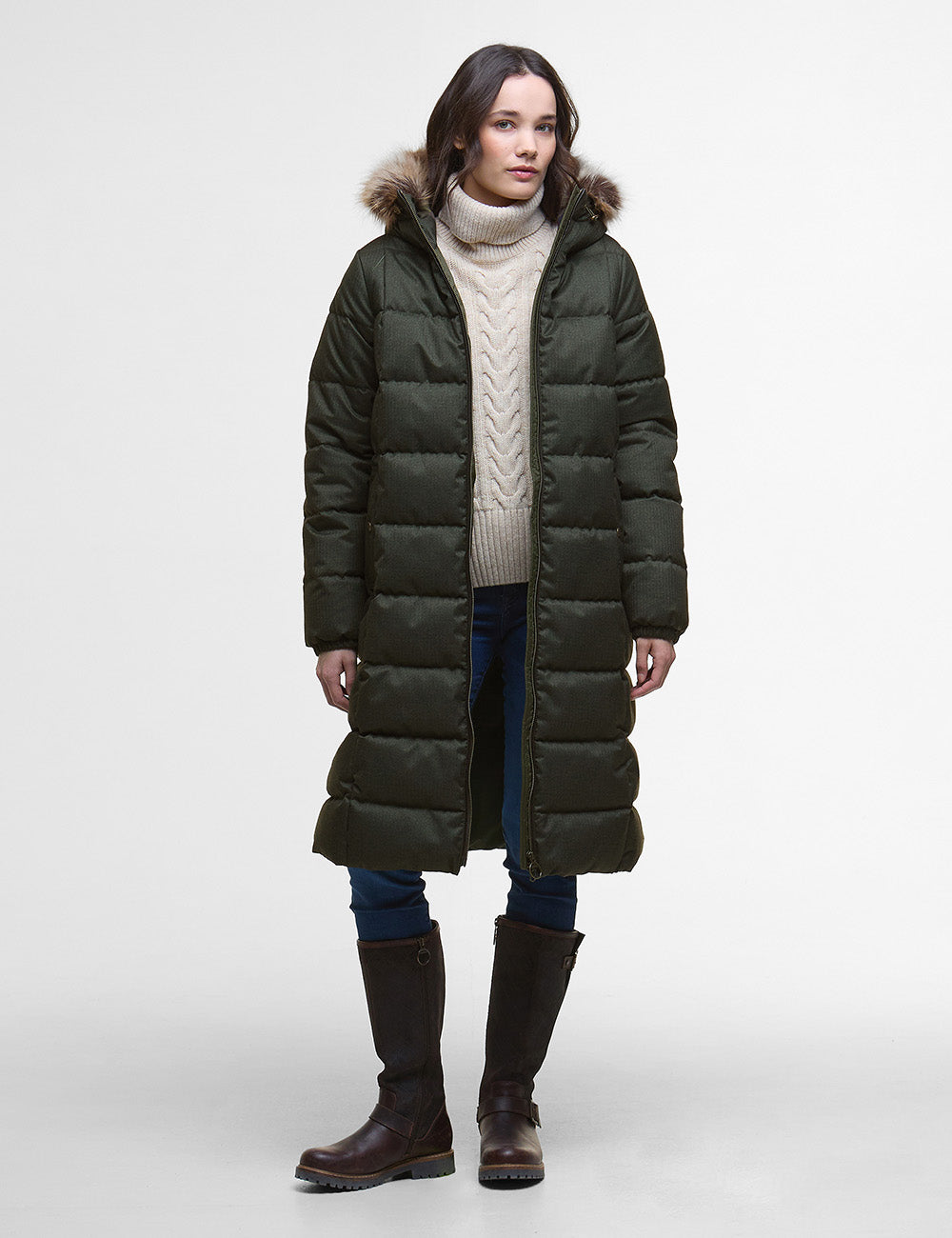 Barbour Marjoram Puffer Jacket - Olive