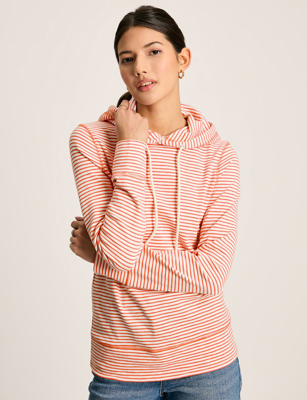 Joules Marlston Sweatshirt - Cream/Red Stripe