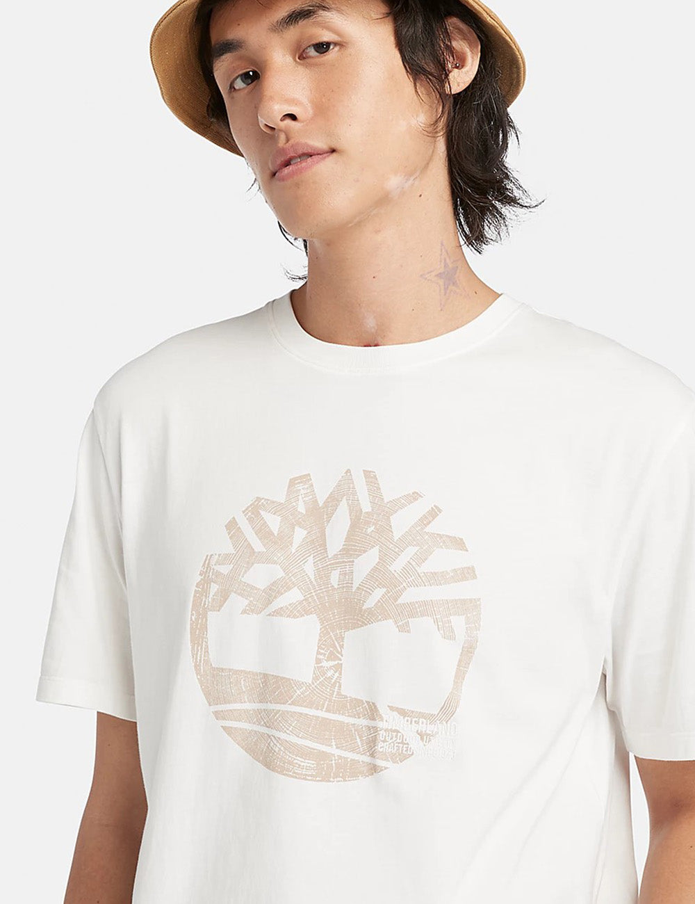 Timberland Merrymack River Logo T-Shirt - Undyed