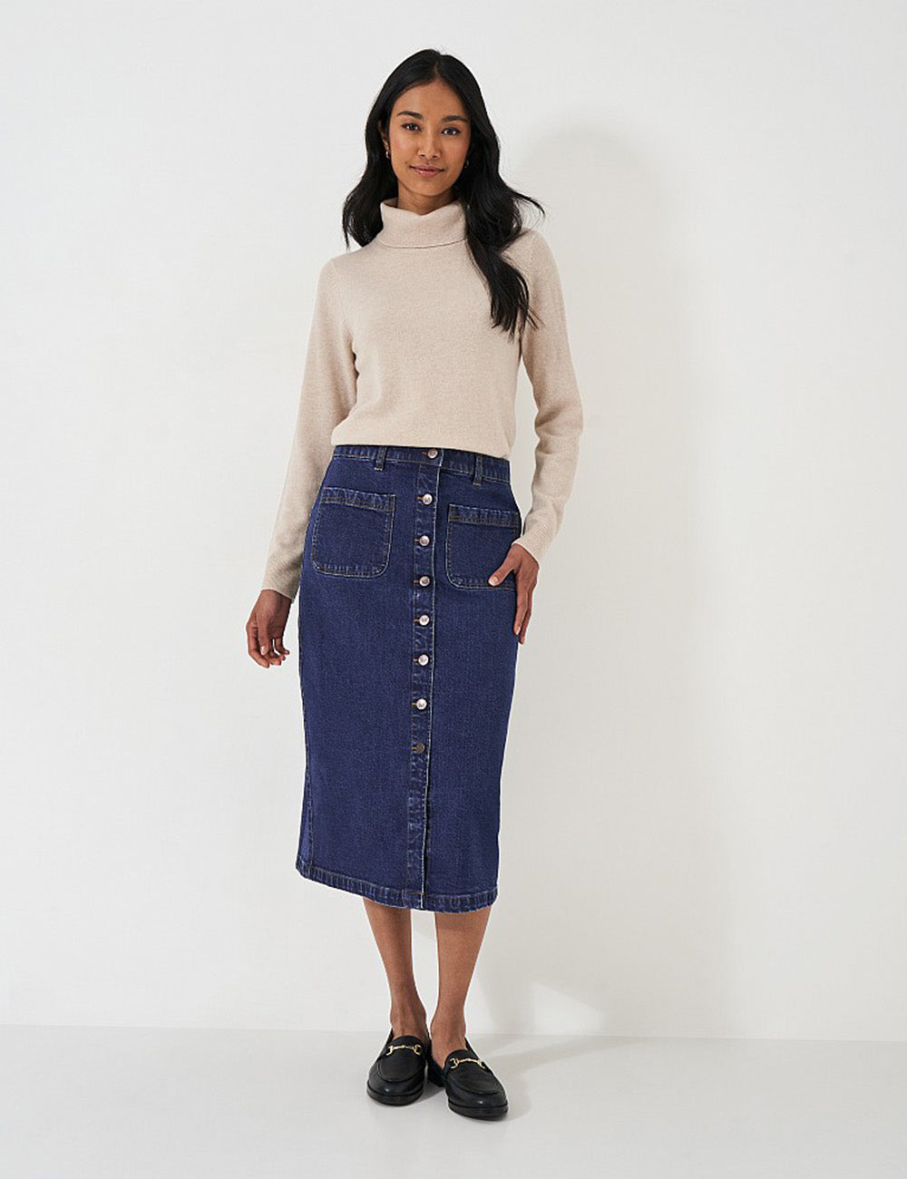 Crew Clothing Mia Skirt - True Denim