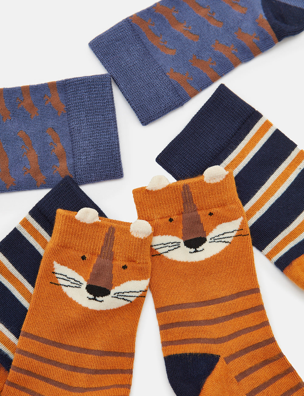 Joules Eat Feet Sock 3 Pack - Fox