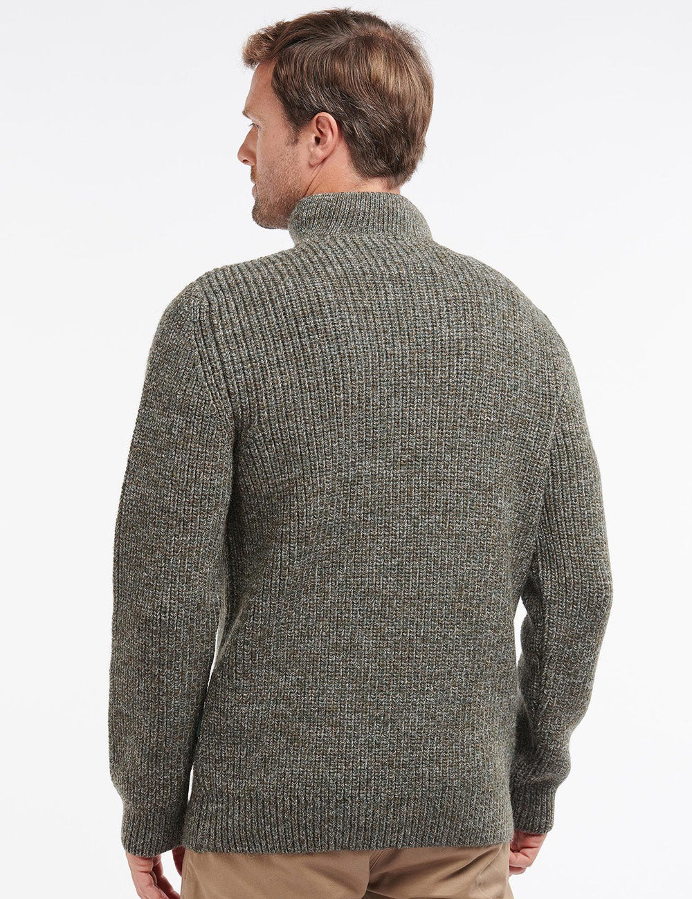 Barbour New Tyne 1/2 Zip Jumper - Derby Tweed