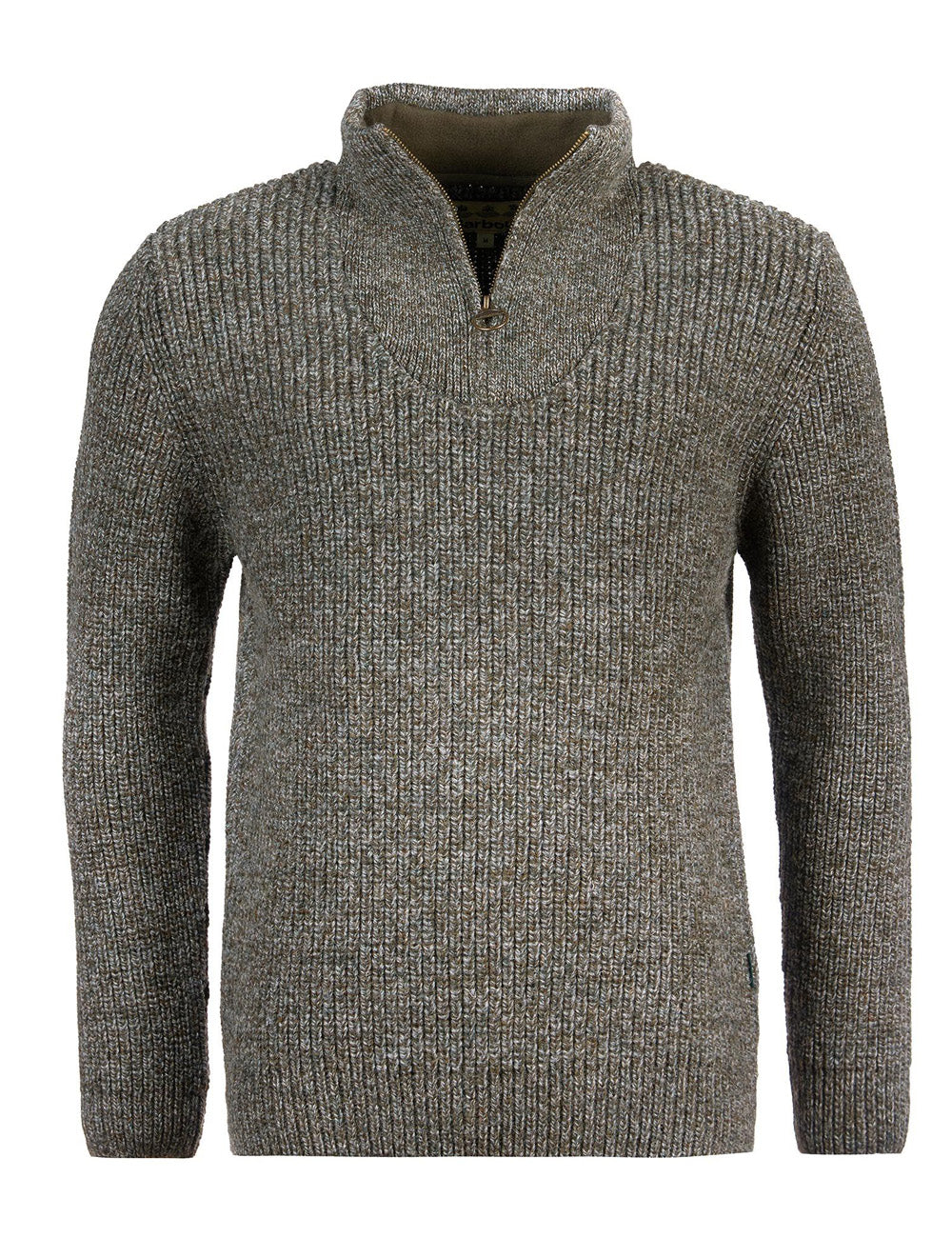 Barbour New Tyne 1/2 Zip Jumper - Derby Tweed