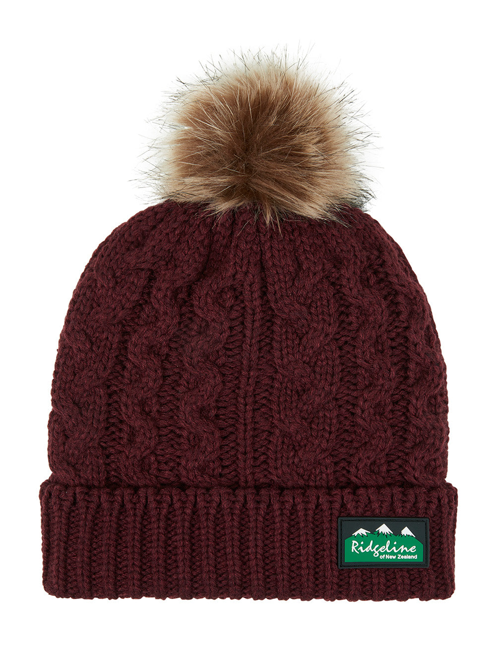 Ridgeline Nordic Fleck Bobble Hat - Winter Berry