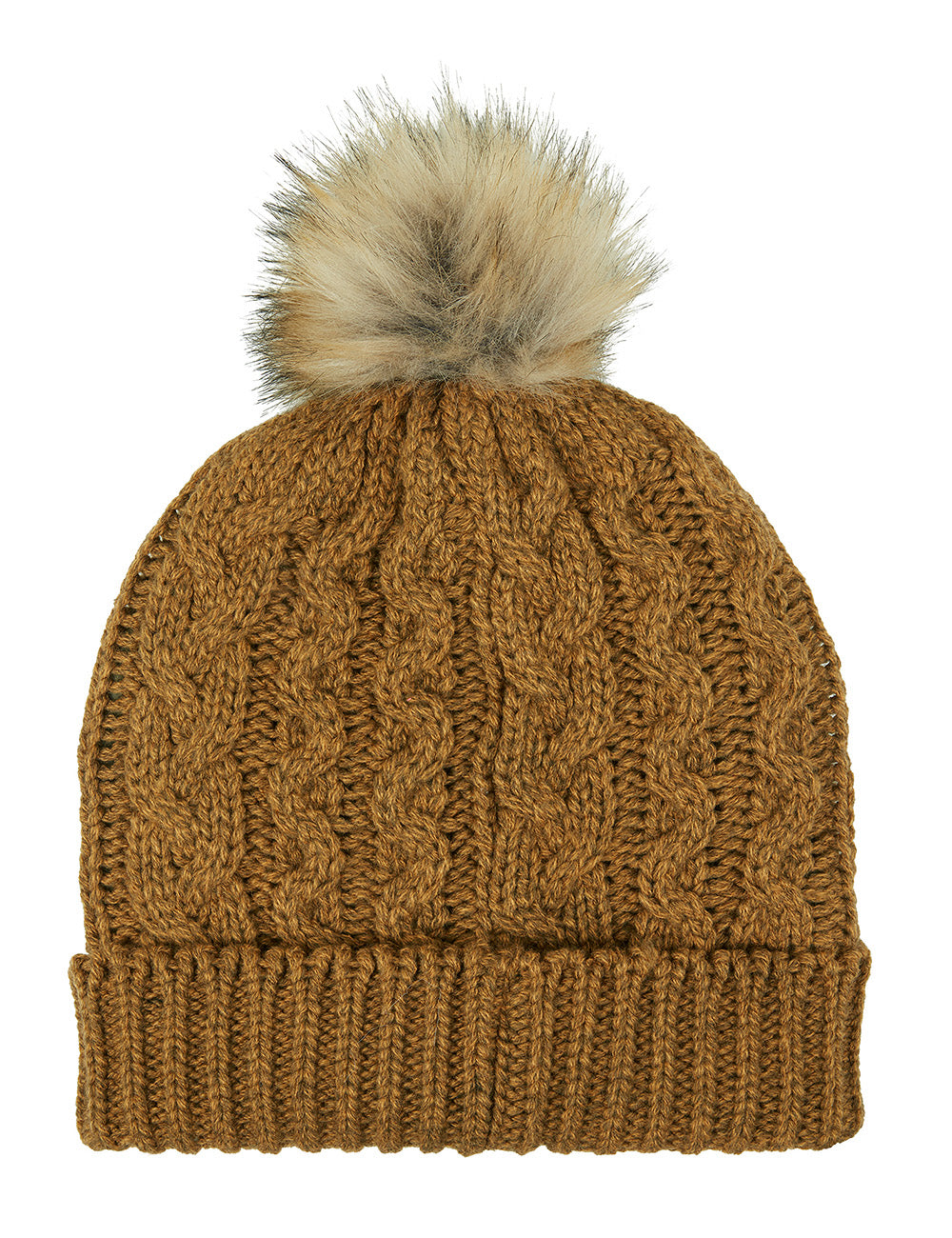 Ridgeline Nordic Fleck Bobble Hat - Ochre