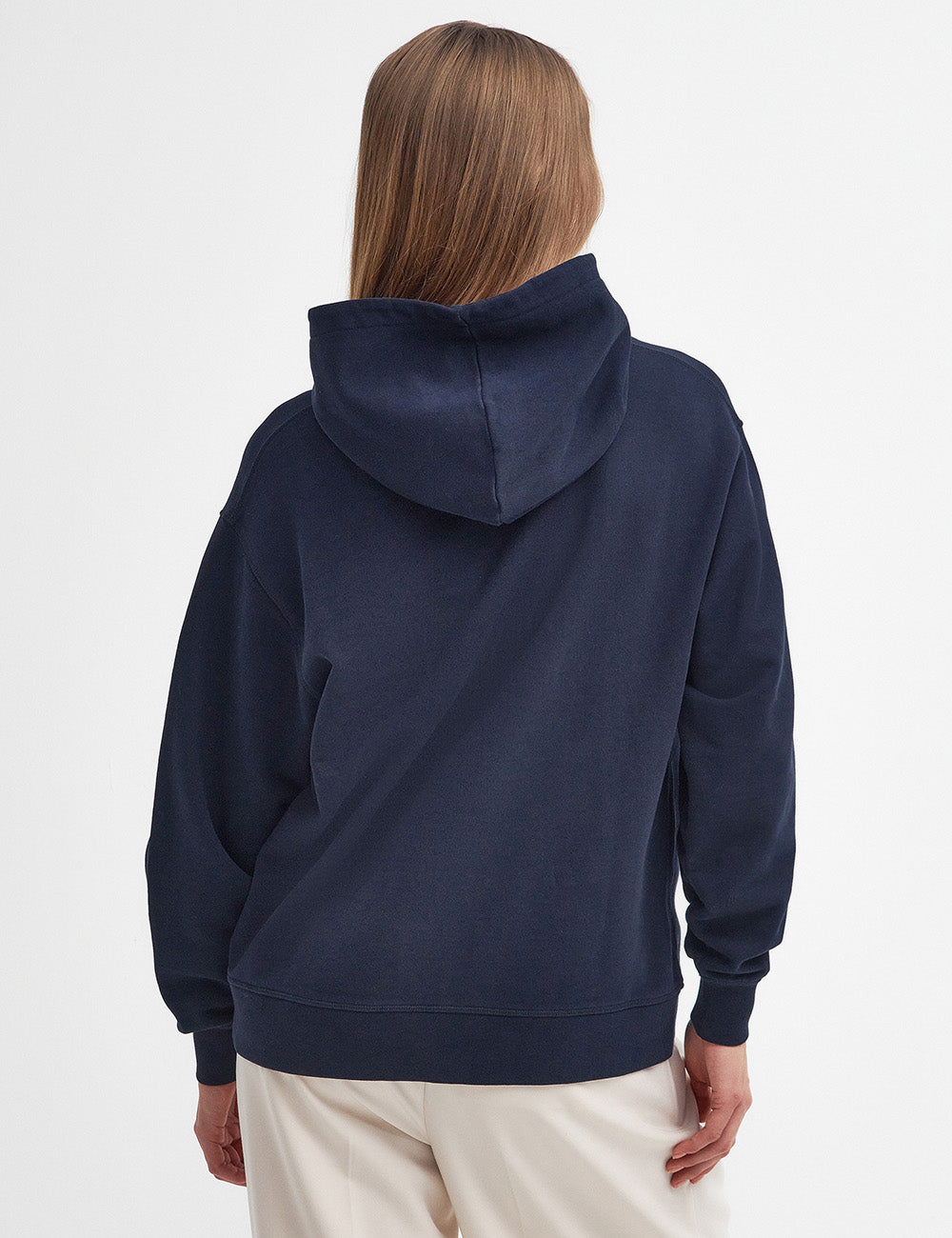 Barbour Northumberland Hoodie - Navy/White