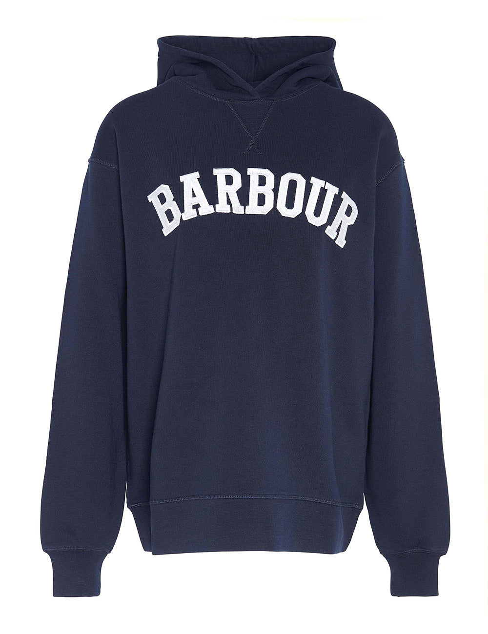 Barbour Northumberland Hoodie - Navy/White