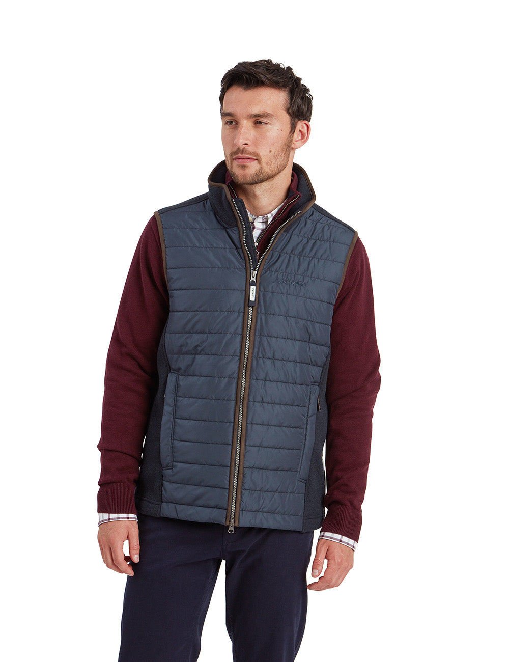 Schoffel Oakham Hybrid Gilet - Petrol Blue