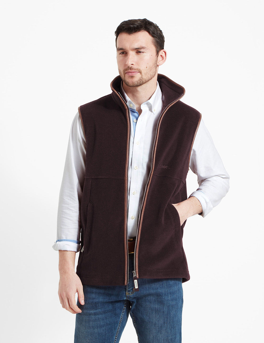 Schoffel Oakham Fleece Gilet - Port