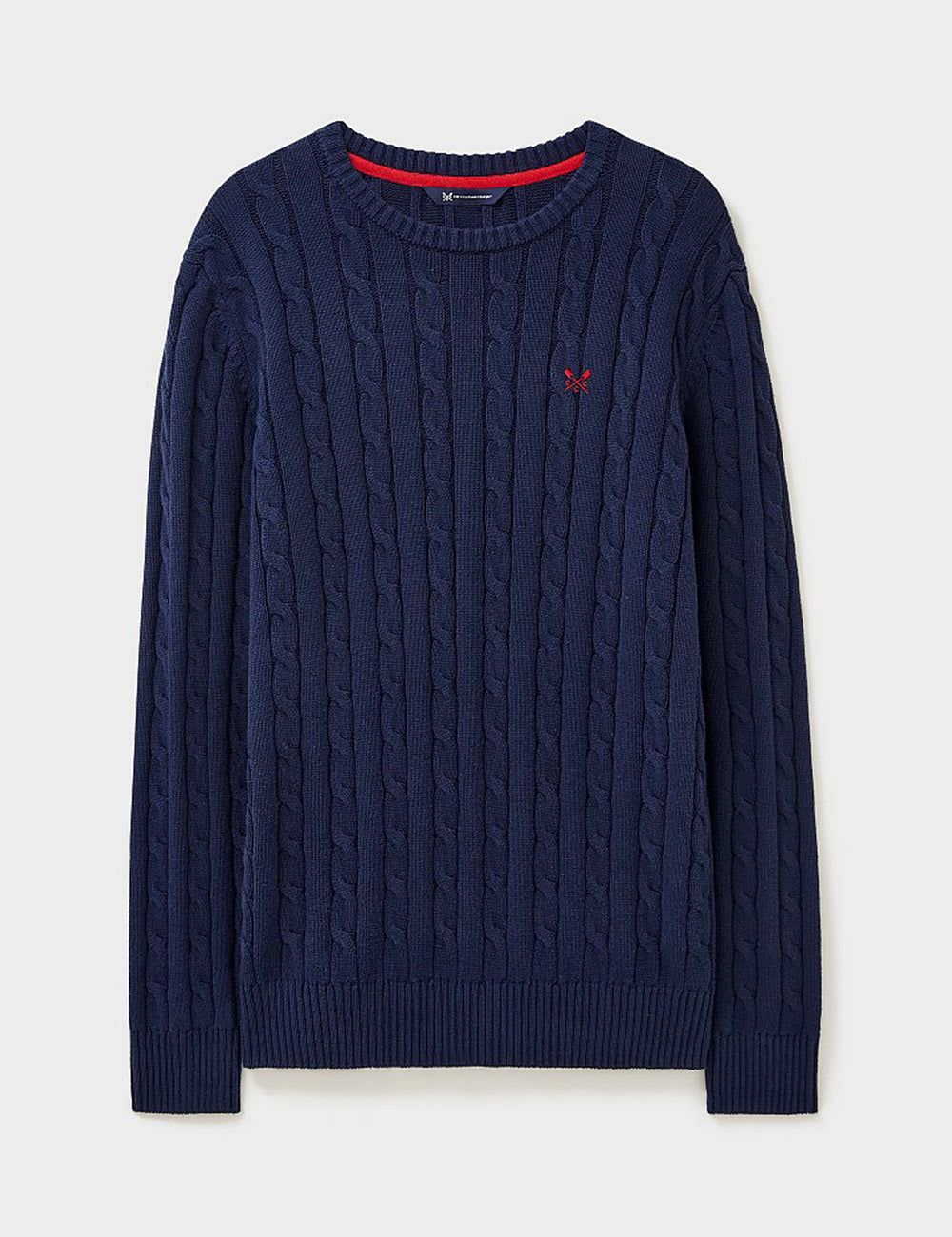 Crew Clothing Oarsman Cable Jumper - Dark Navy