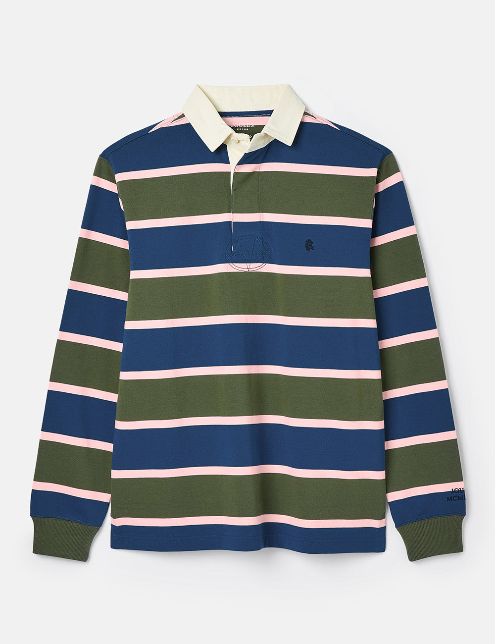 Joules Onside Rugby Shirt - Green/Navy Stripe