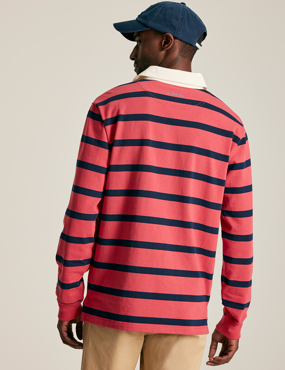 Joules Onside Rugby Shirt - Pink/Navy Stripe