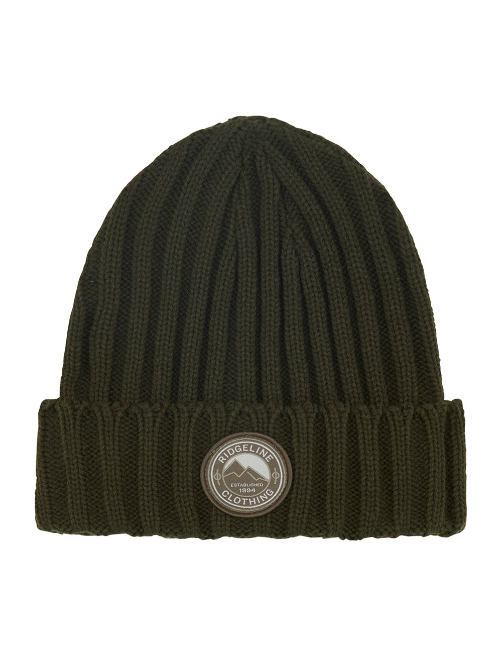 Ridgeline Original Knitted Beanie Hat - Olive