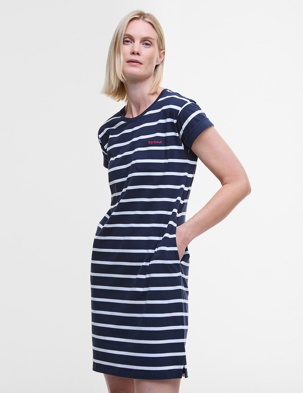 Barbour Otterburn Stripe Dress - Navy