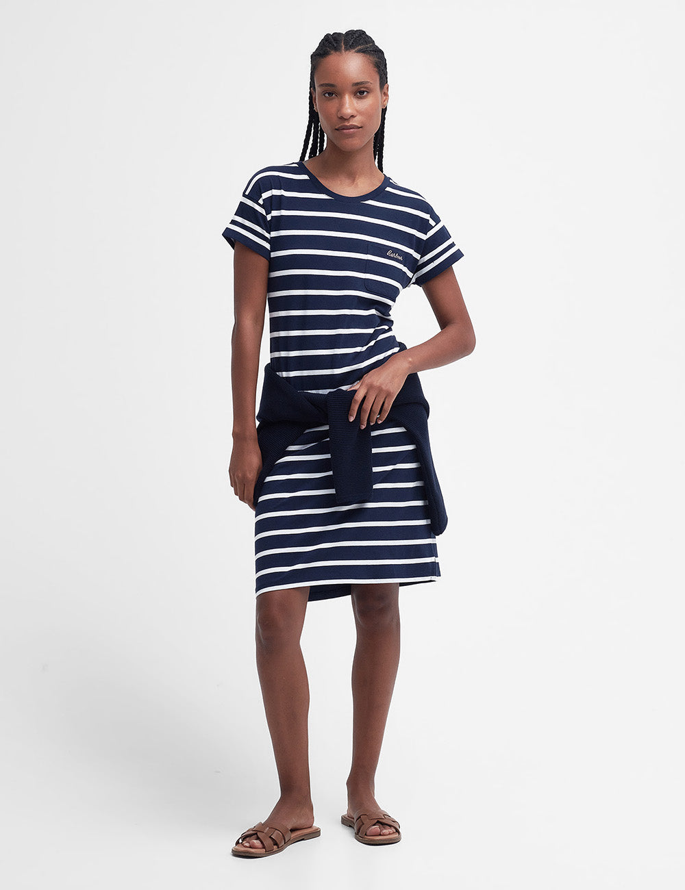 Barbour Otterburn Stripe Dress - Navy/White
