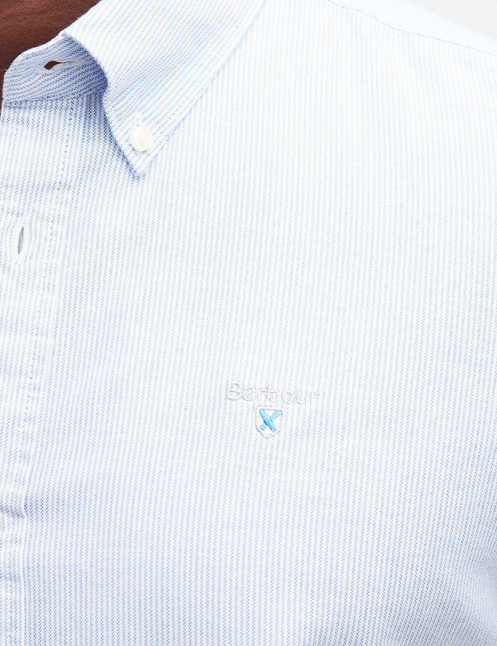 Barbour Striped Oxtown Tailored Shirt - Sky Blue