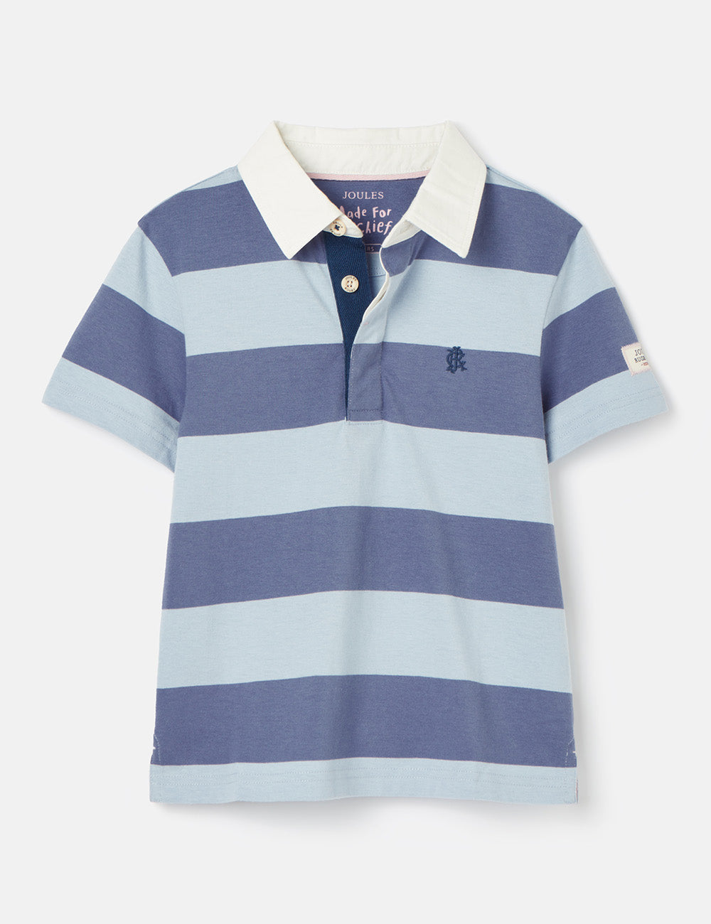 Joules Ozzy Stripe Polo Shirt - Blue Stripe