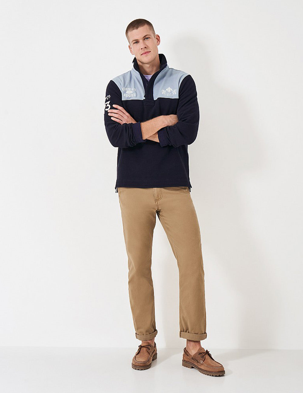 Crew Clothing Padstow Pique Sweatshirt - Indigo