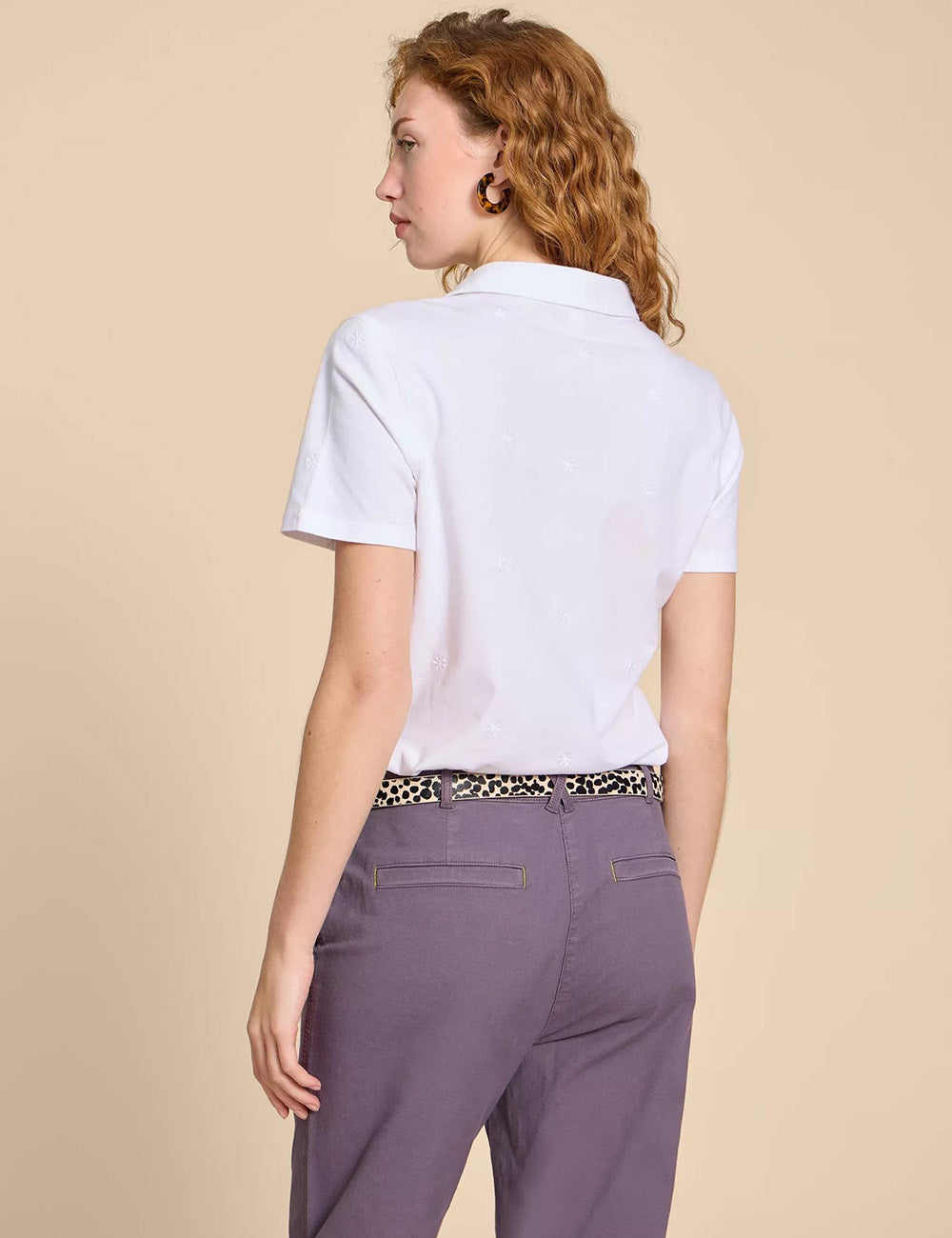 White Stuff Penny Pocket Embroidered Shirt - Pale Ivory