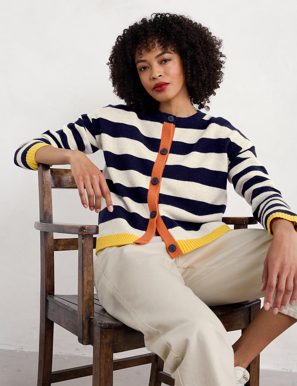 Seasalt Pinwell Cardigan - Bright Shape Maritime Mix