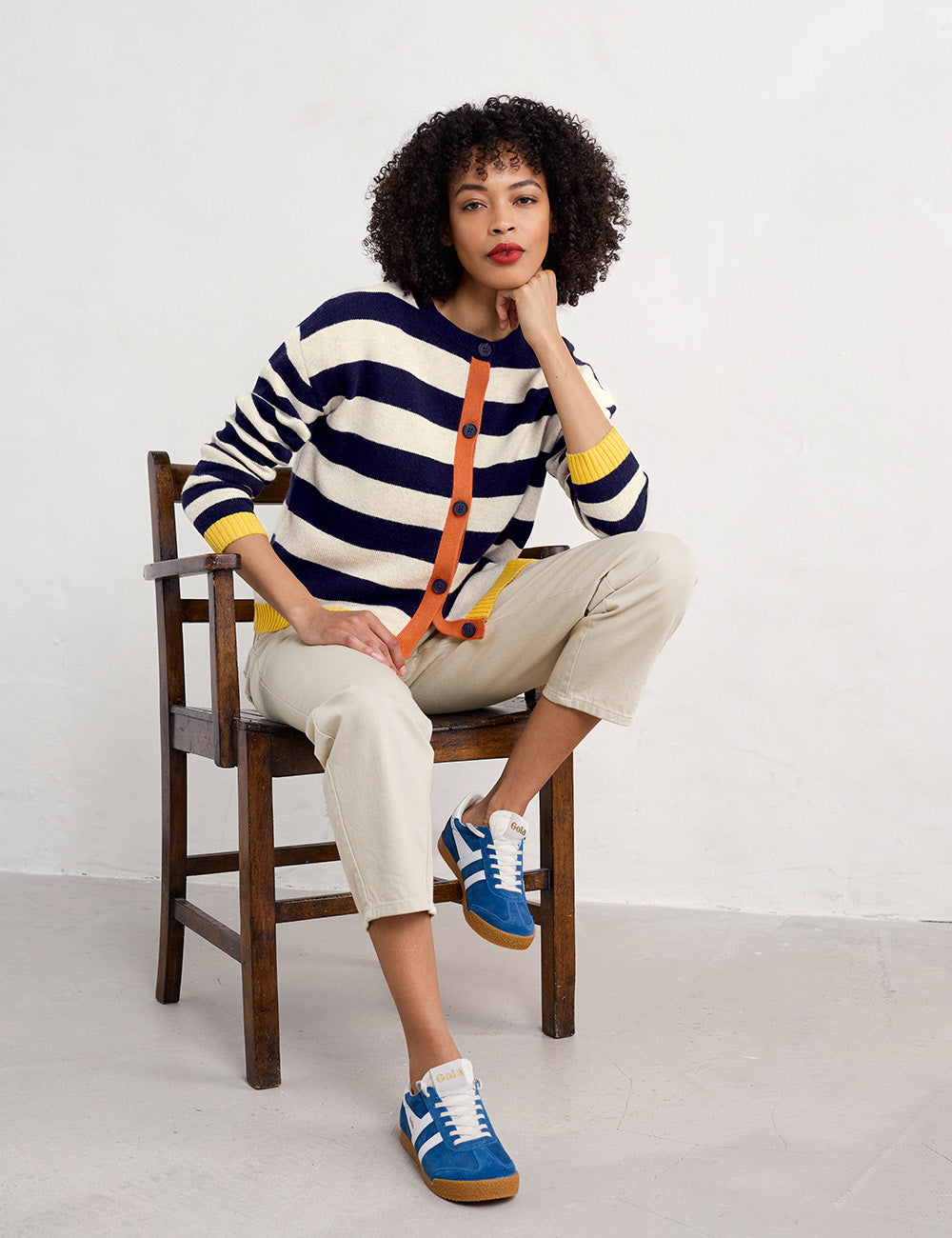 Seasalt Pinwell Cardigan - Bright Shape Maritime Mix