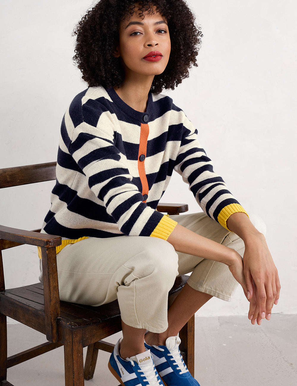 Seasalt Pinwell Cardigan - Bright Shape Maritime Mix