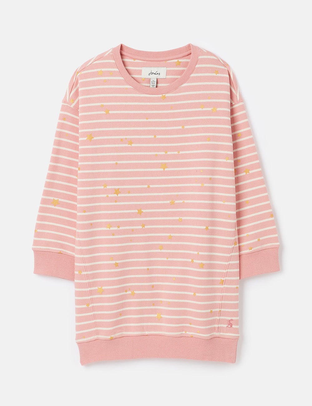 Joules Poppy Sweatshirt Dress - Blush Stripe/Star