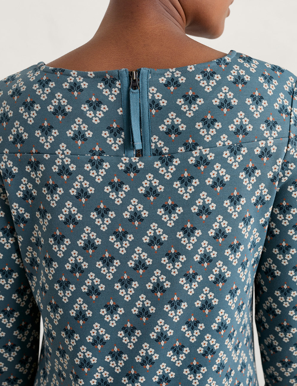 Seasalt Print Makers Dress - Flower Diamond Starling