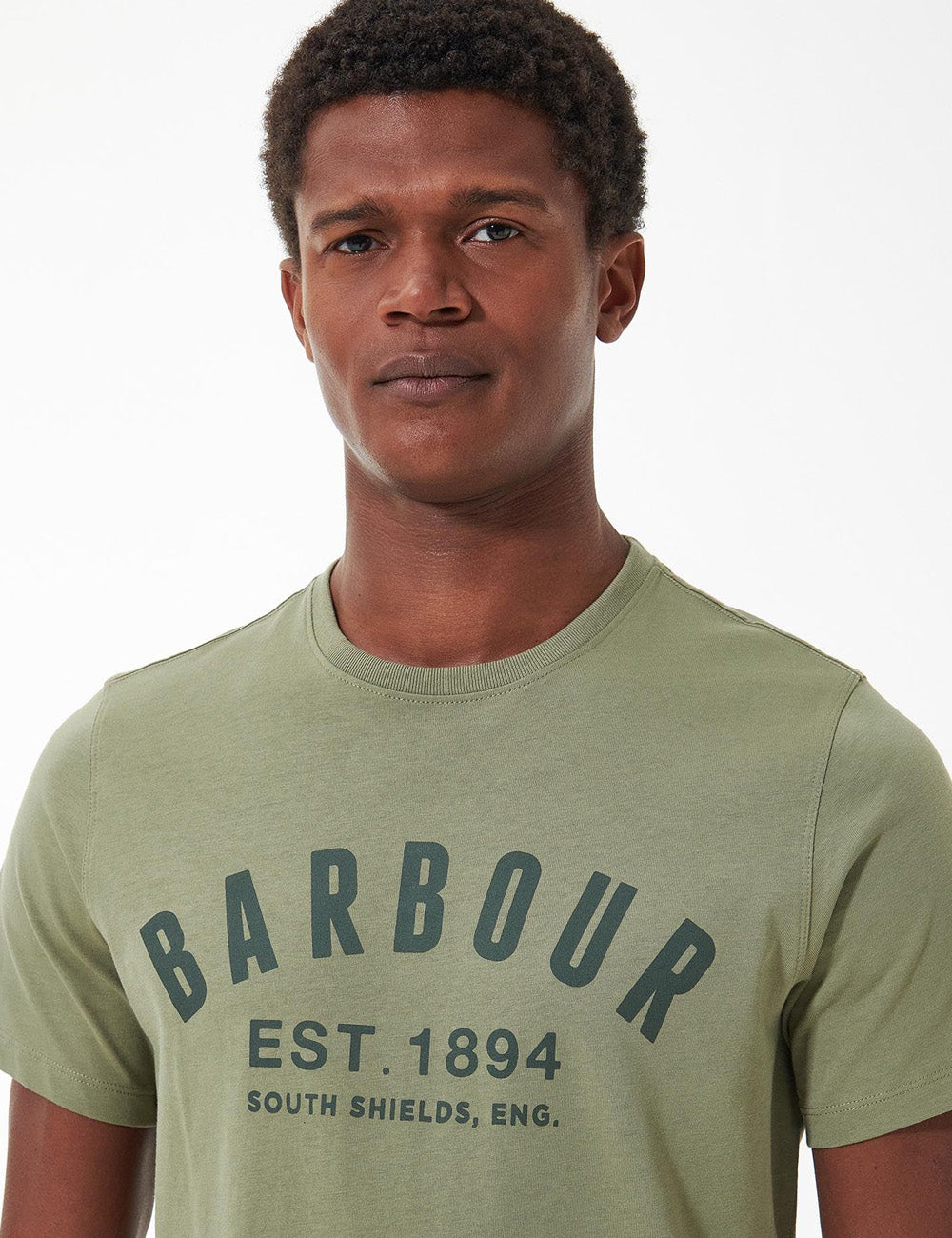 Barbour Essential Ridge Logo T-Shirt - Bleached Olive