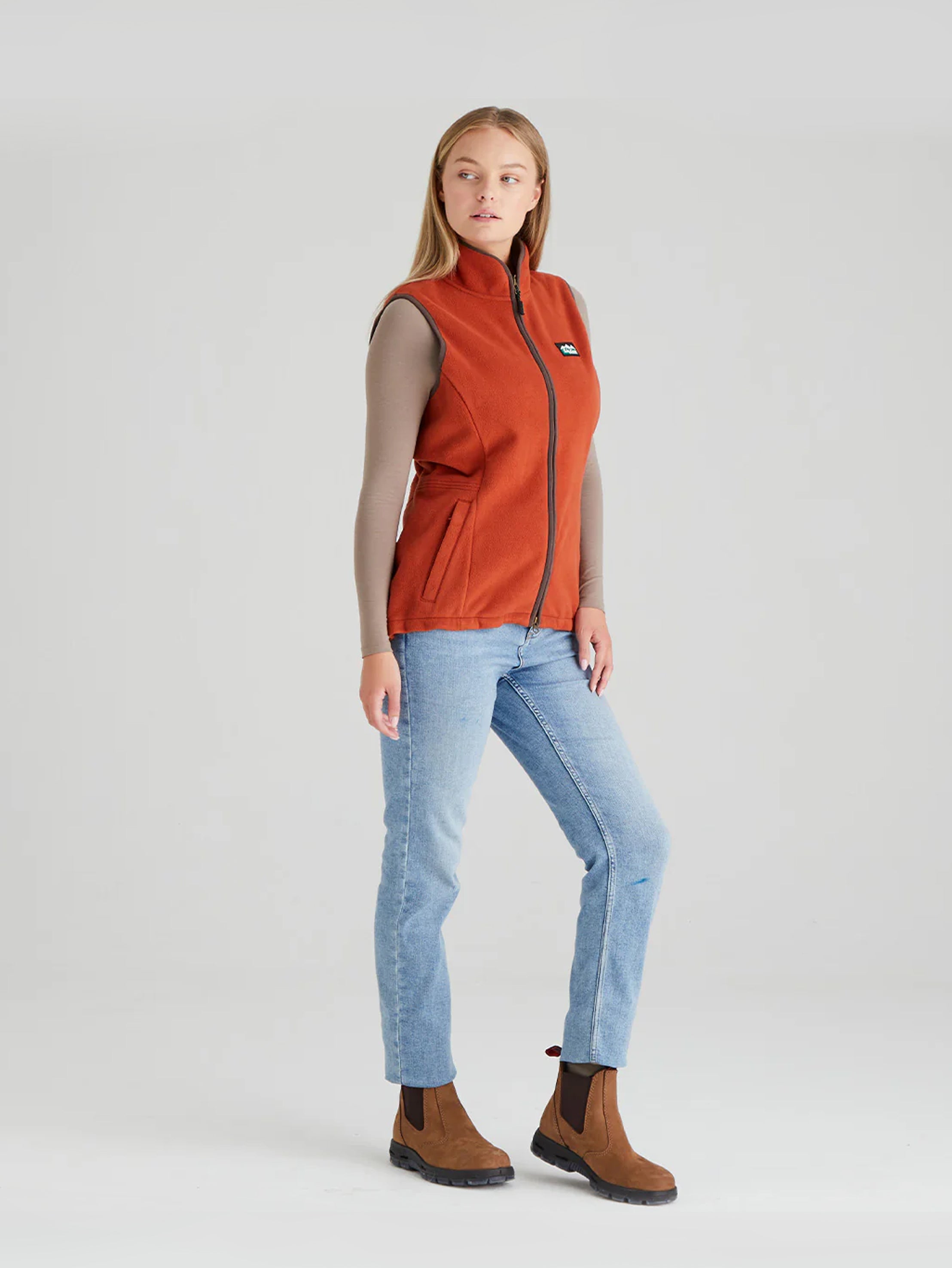 Ridgeline Womens Kodiak Fleece Gilet - Russet