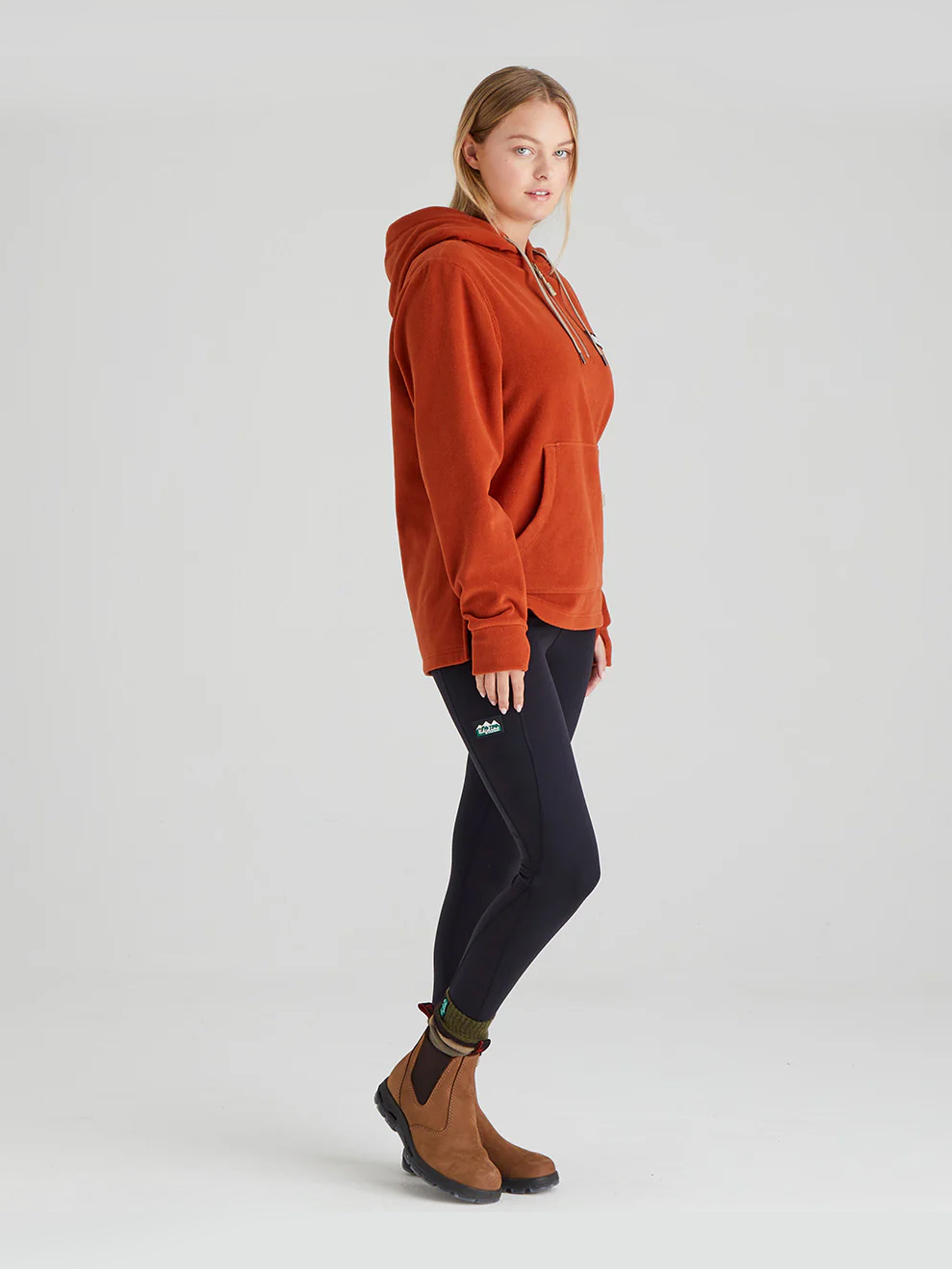 Ridgeline Womens Ballistic Fleece Hoodie - Russet