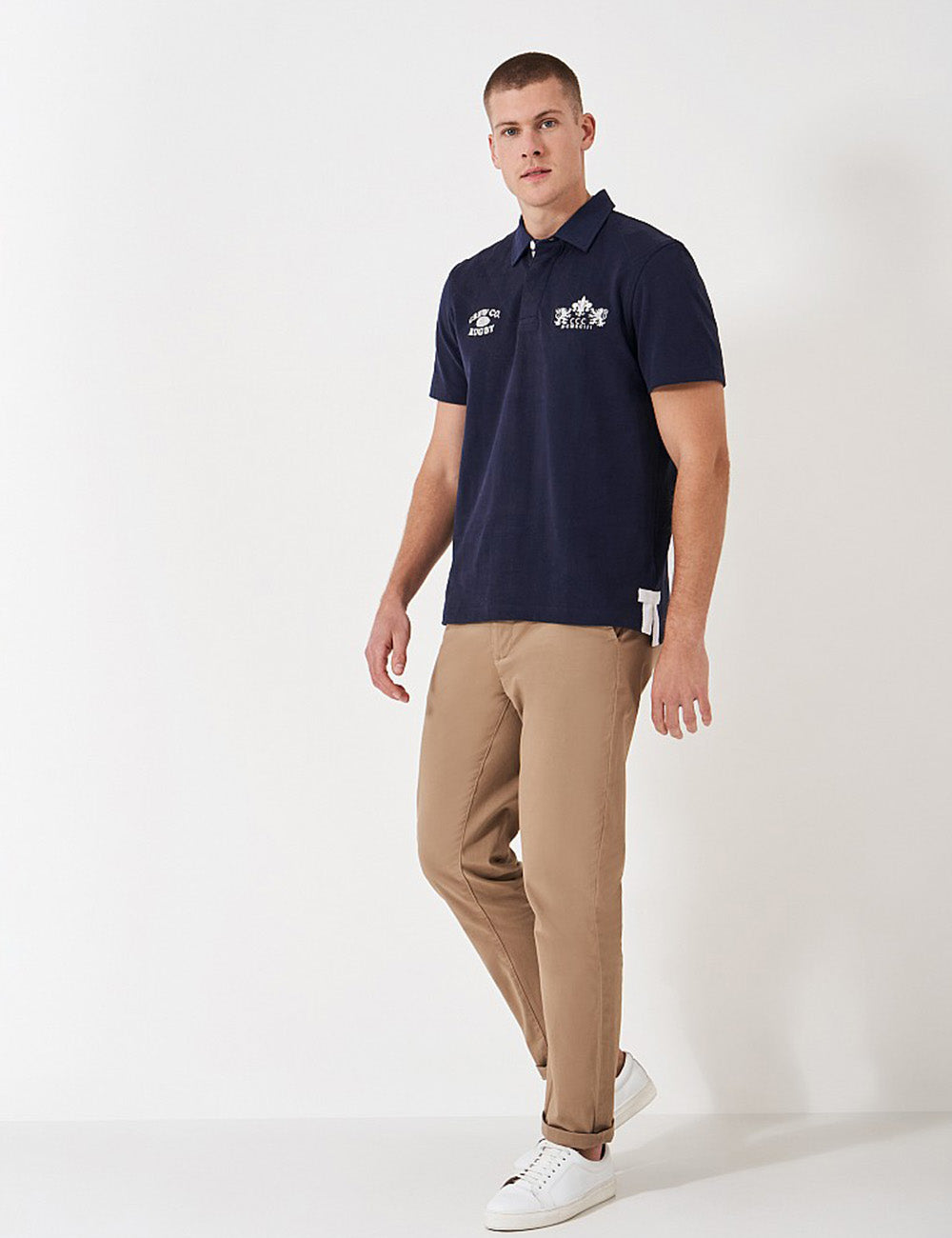 Crew Clothing Short Sleeve Rugby Shirt - Heritage Dark Navy