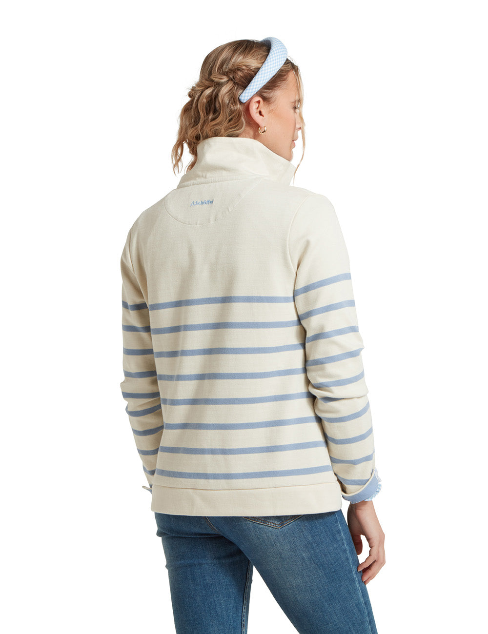 Schoffel Sandown Sweatshirt - Pale Stone Stripe