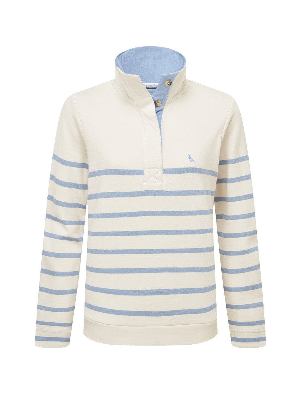 Schoffel Sandown Sweatshirt - Pale Stone Stripe