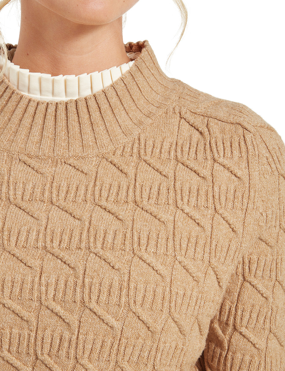 Schoffel Sandsend Cable Jumper - Warm Sand