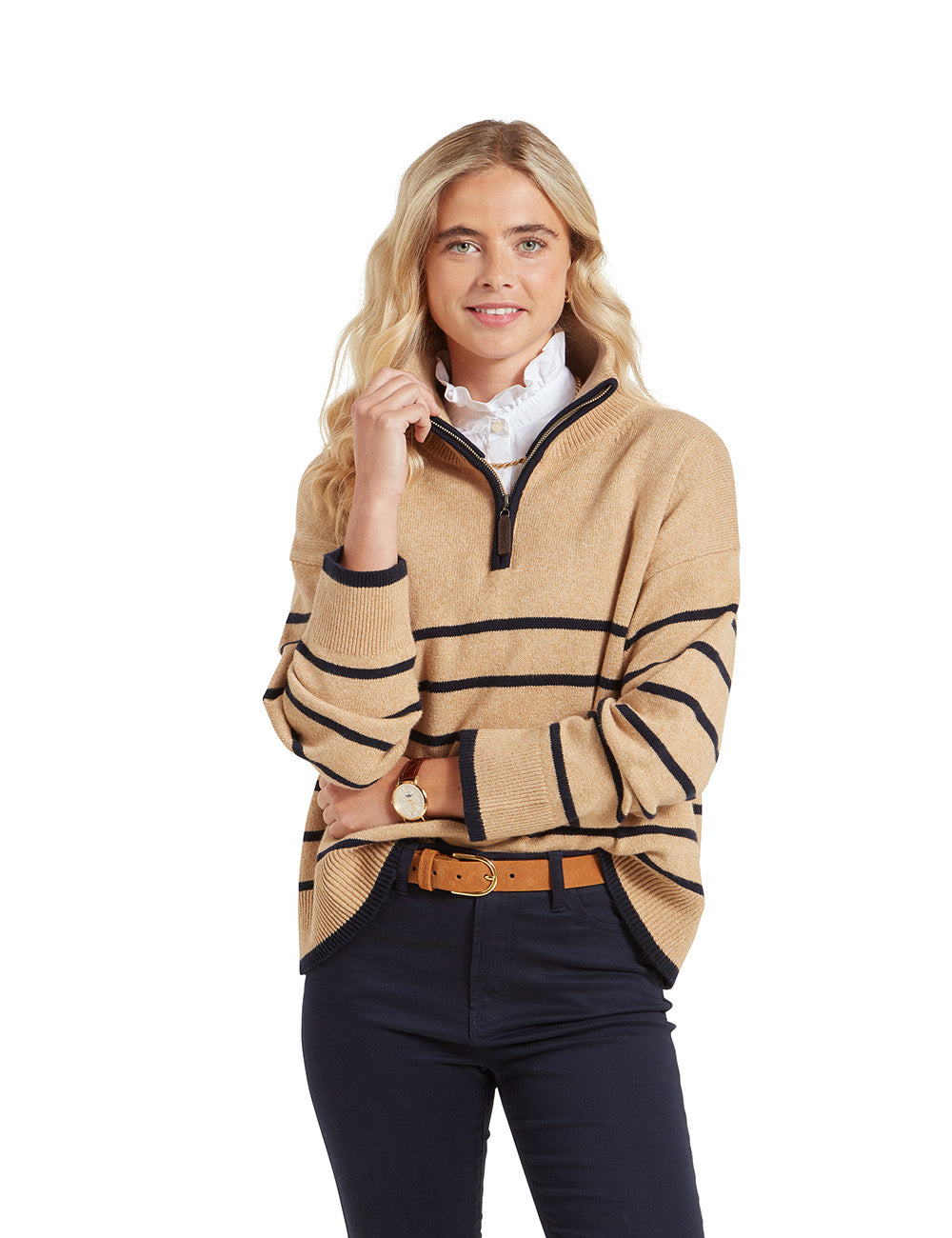 Schoffel Sandsend 1/4 Jumper - Warm Sand