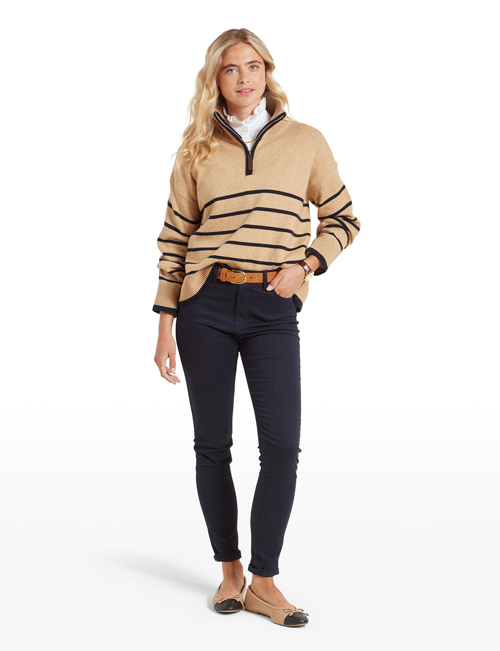 Schoffel Sandsend 1/4 Jumper - Warm Sand