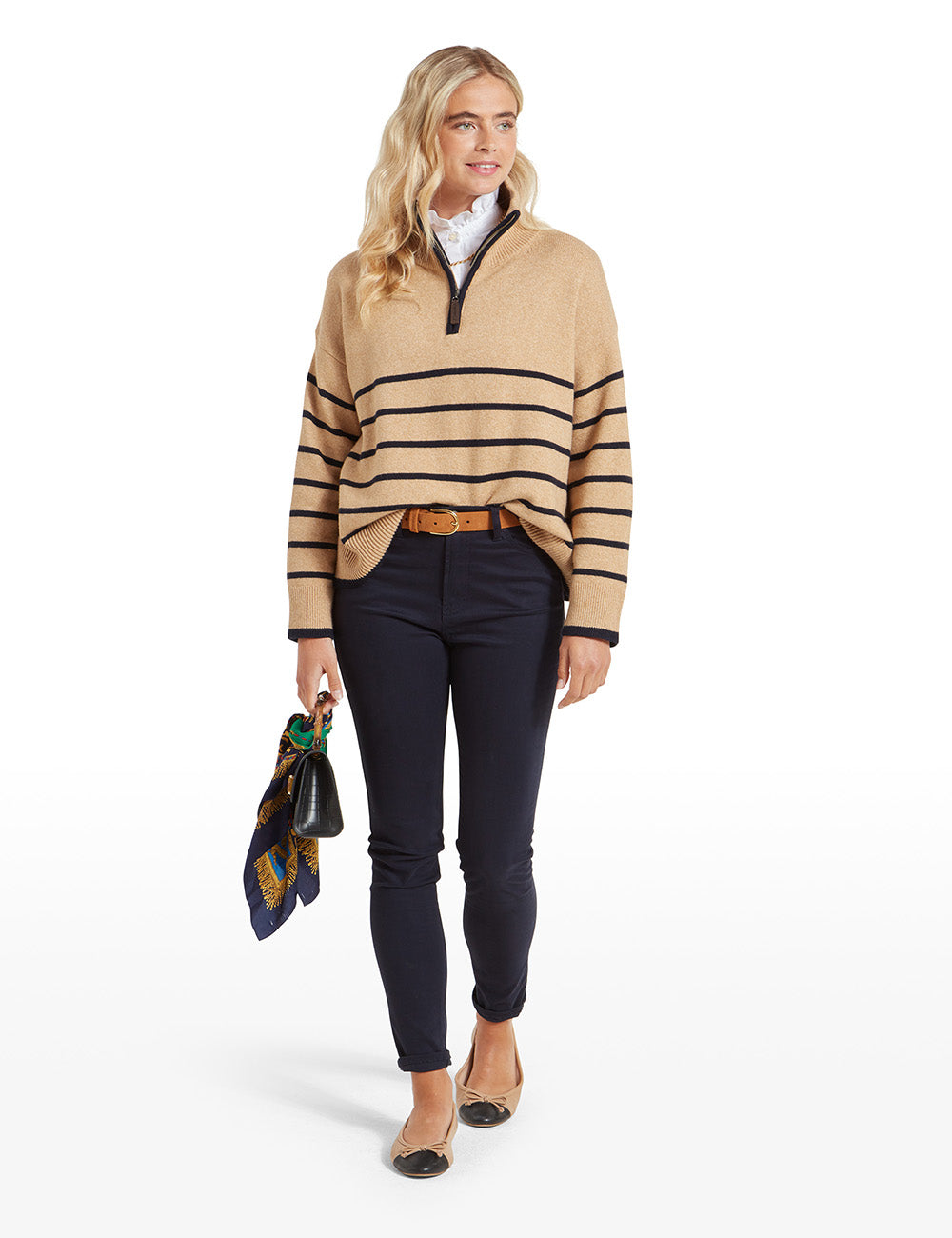 Schoffel Sandsend 1/4 Jumper - Warm Sand