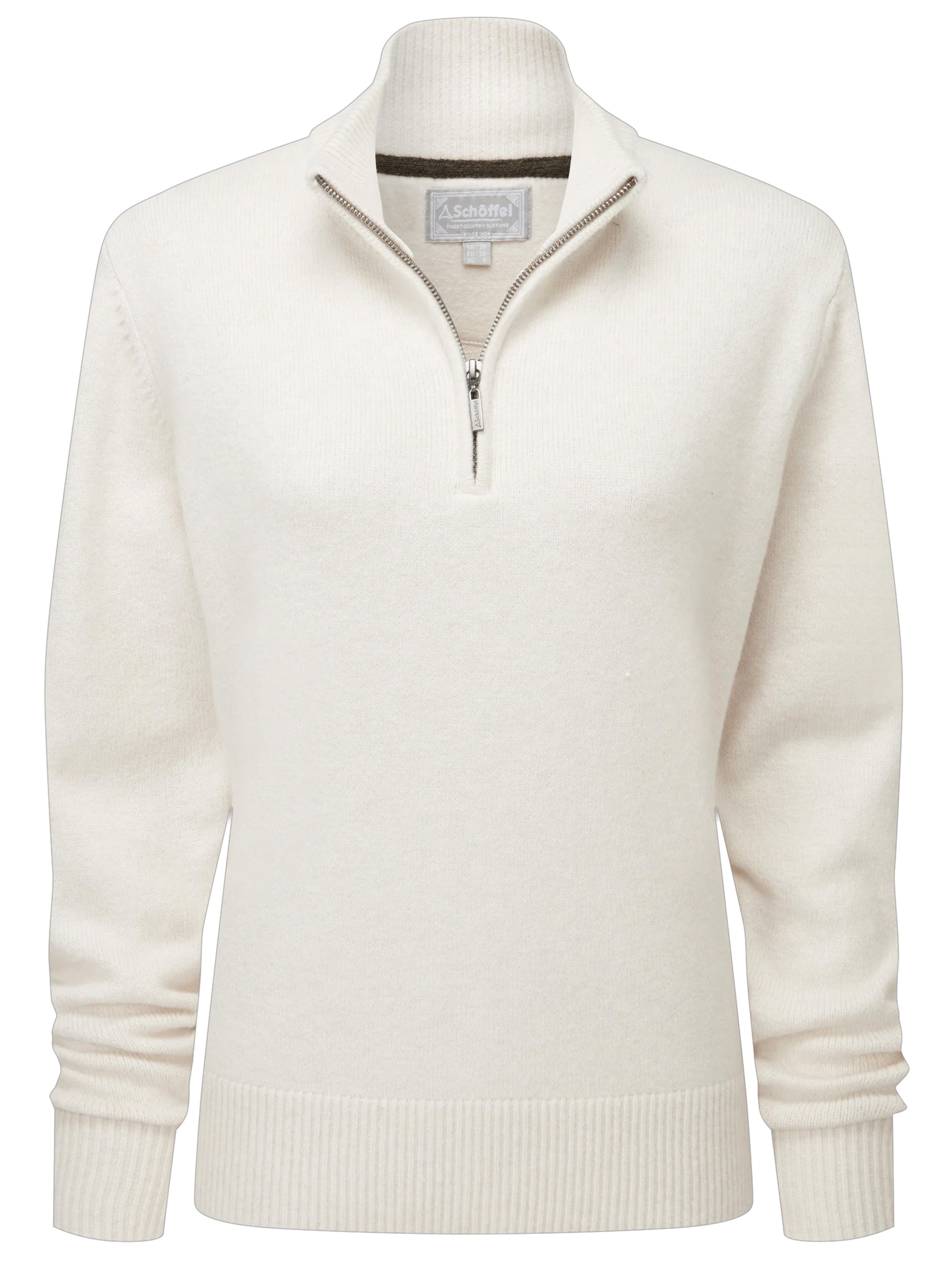 Schoffel Thoralby Quarter Zip Jumper Soft White
