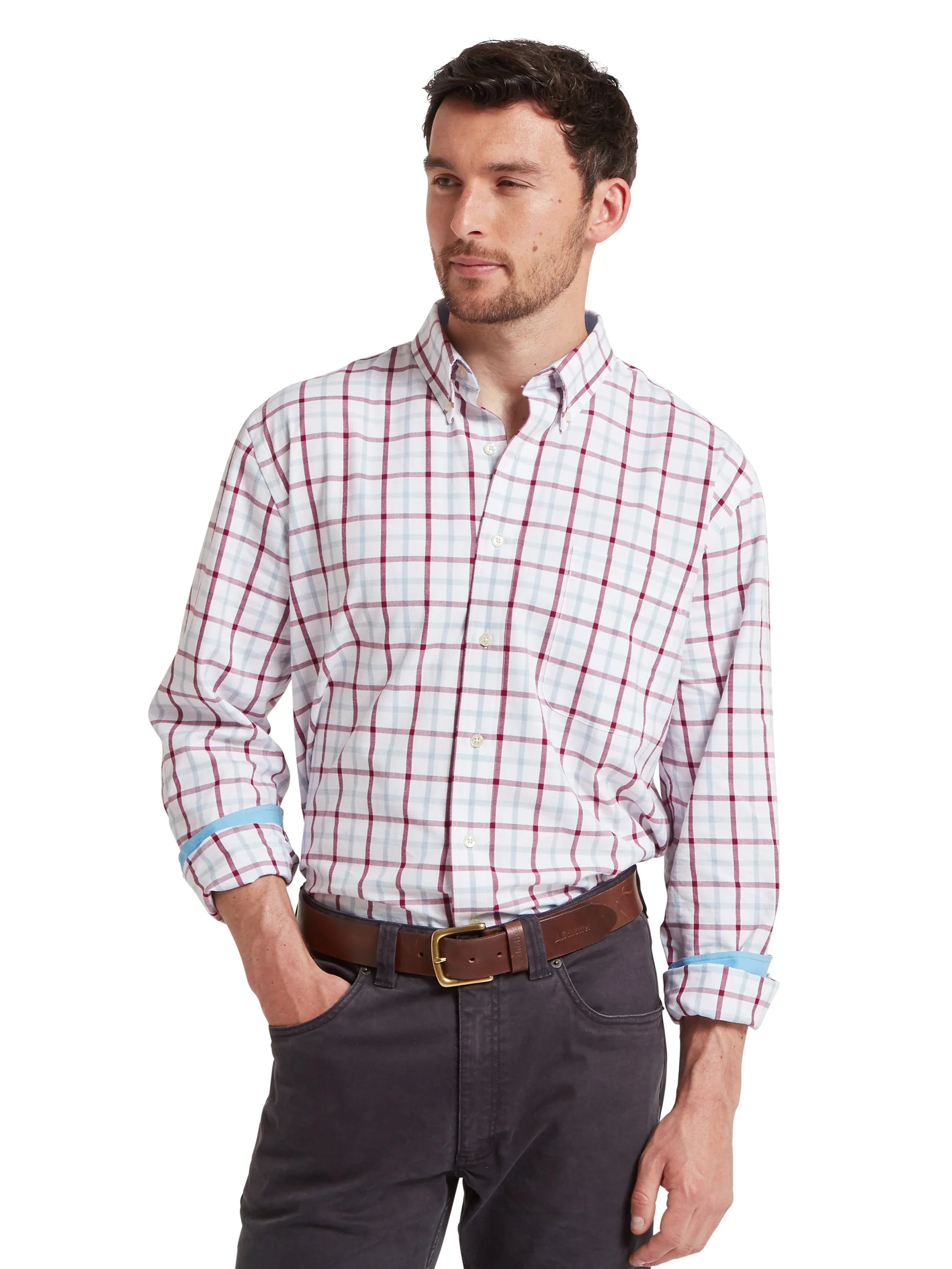 Schoffel Brancaster Classic Shirt Mountain Blue Check