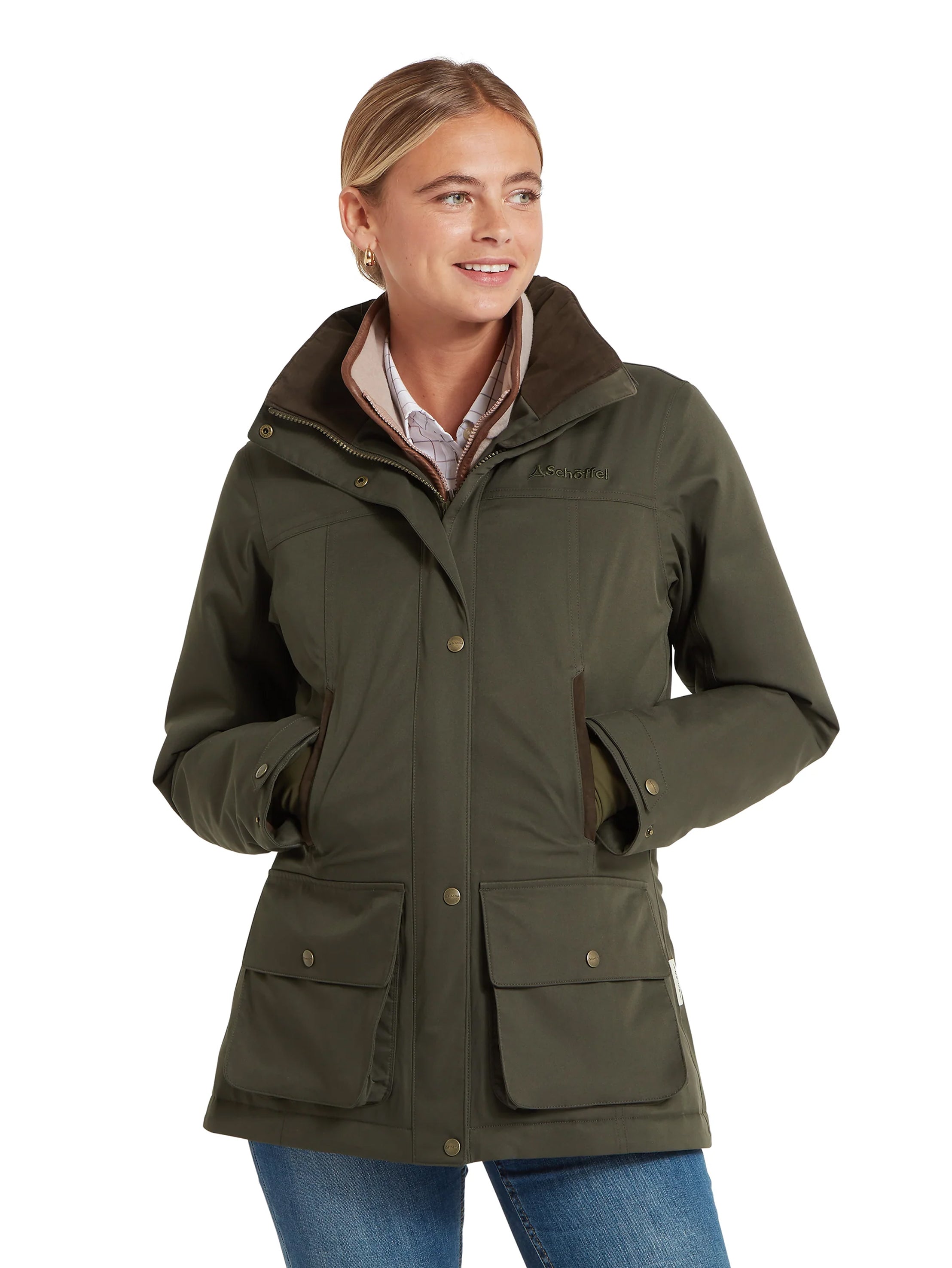 Schoffel Langton Country Coat Dark Woodland