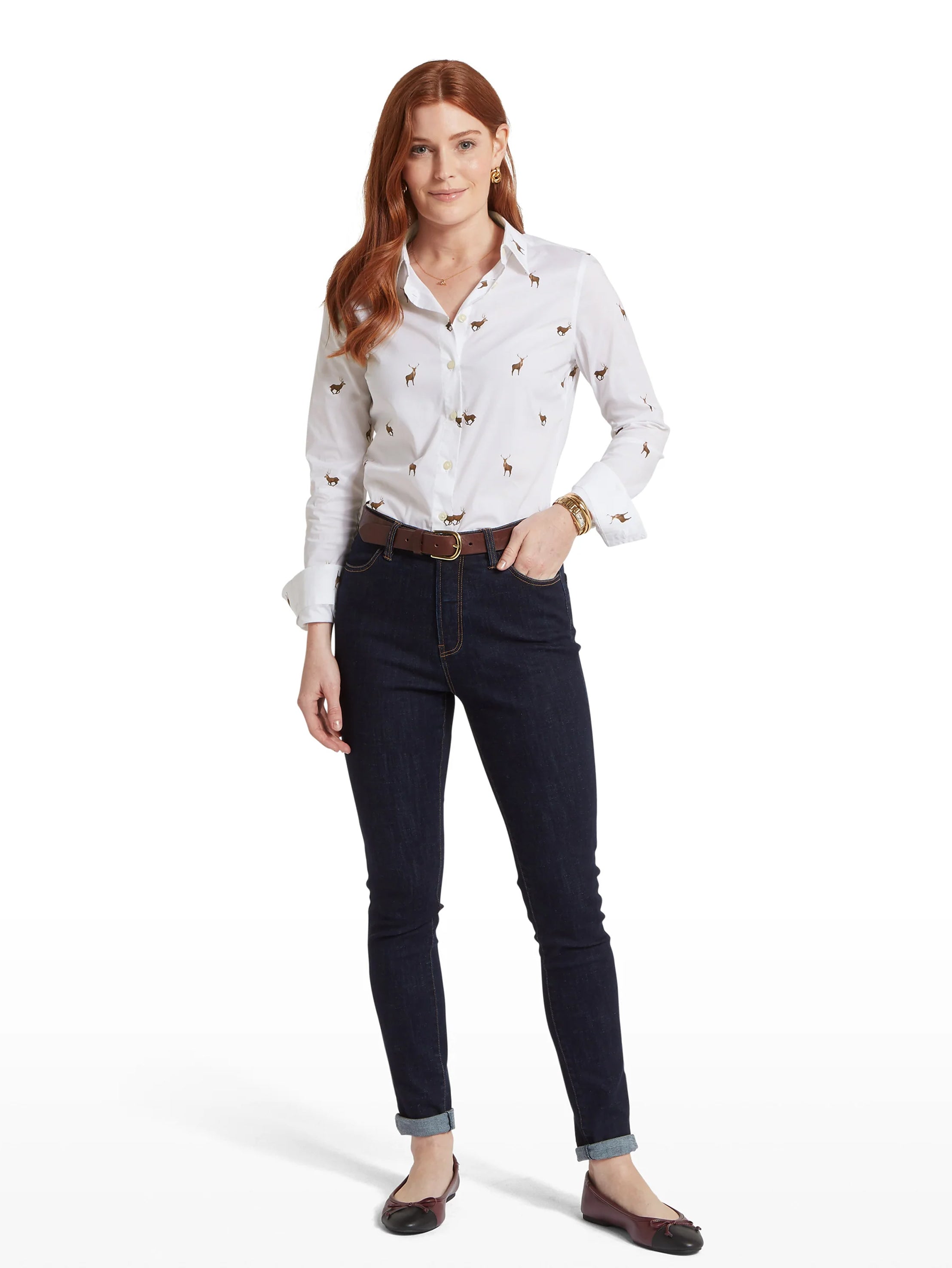 Schoffel Norfolk Shirt Stag Print