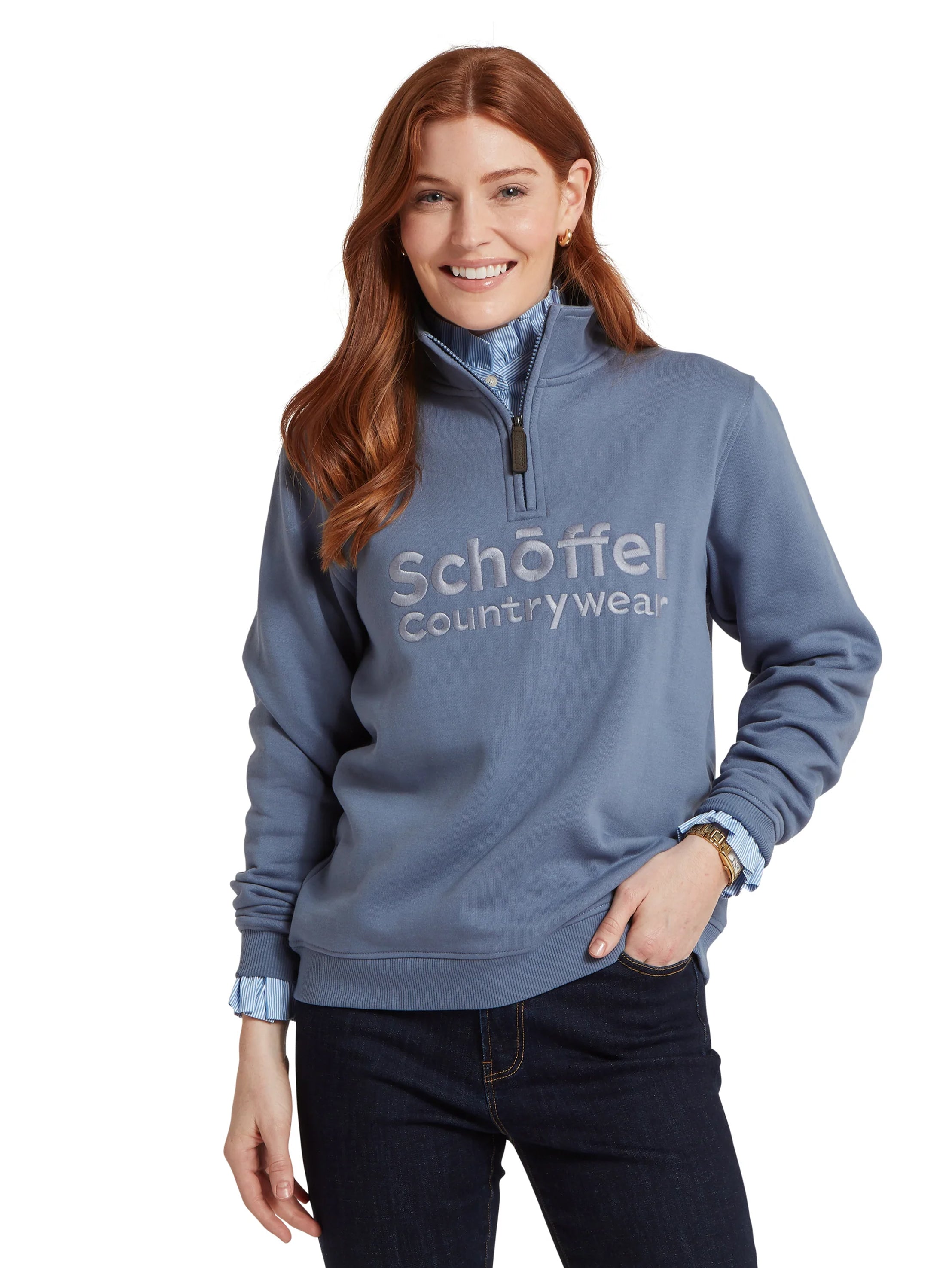 Schoffel St Issey Sweatshirt Storm Blue