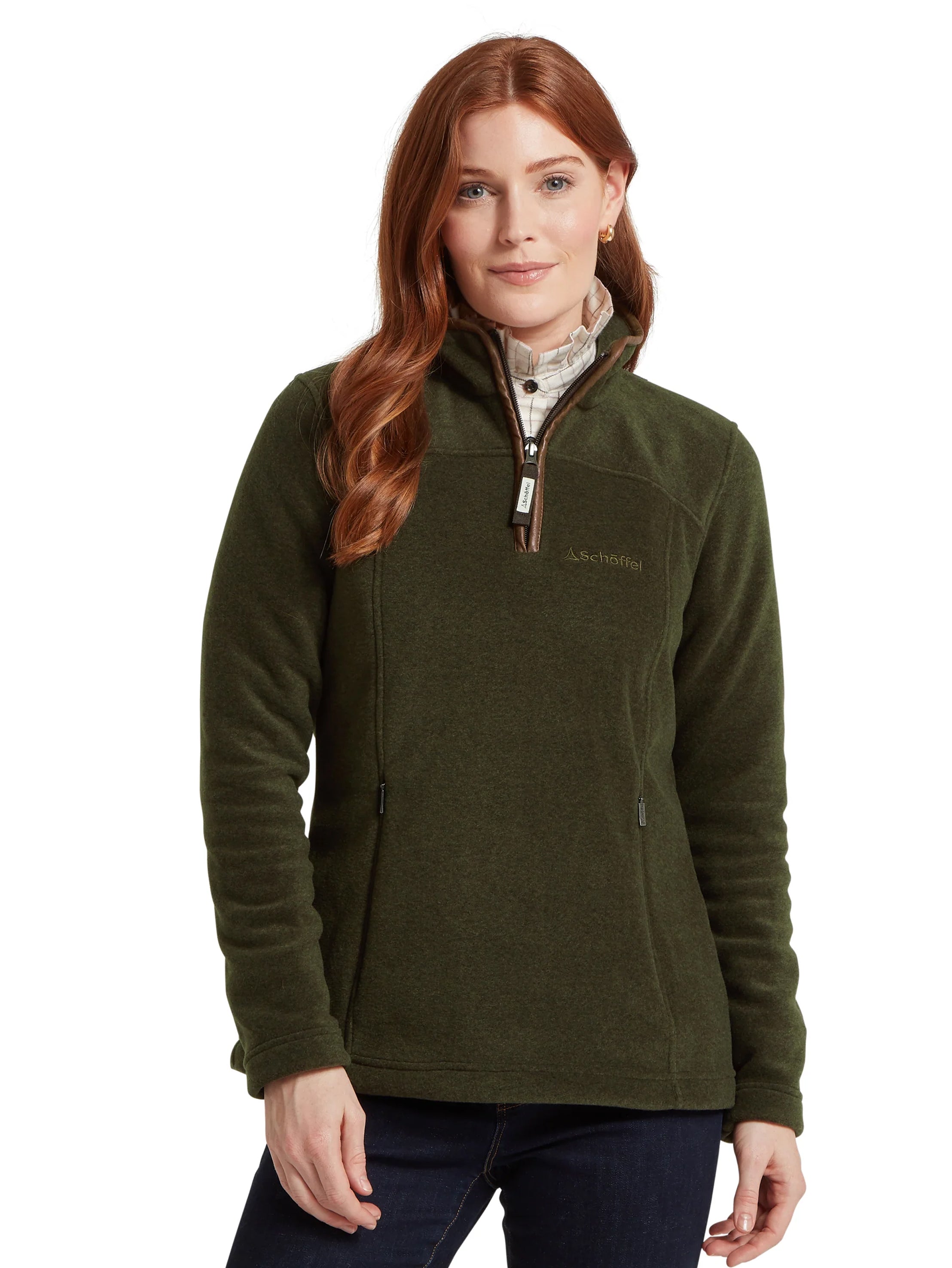 Schoffel Tilton 1/4 Zip Fleece Dark Olive