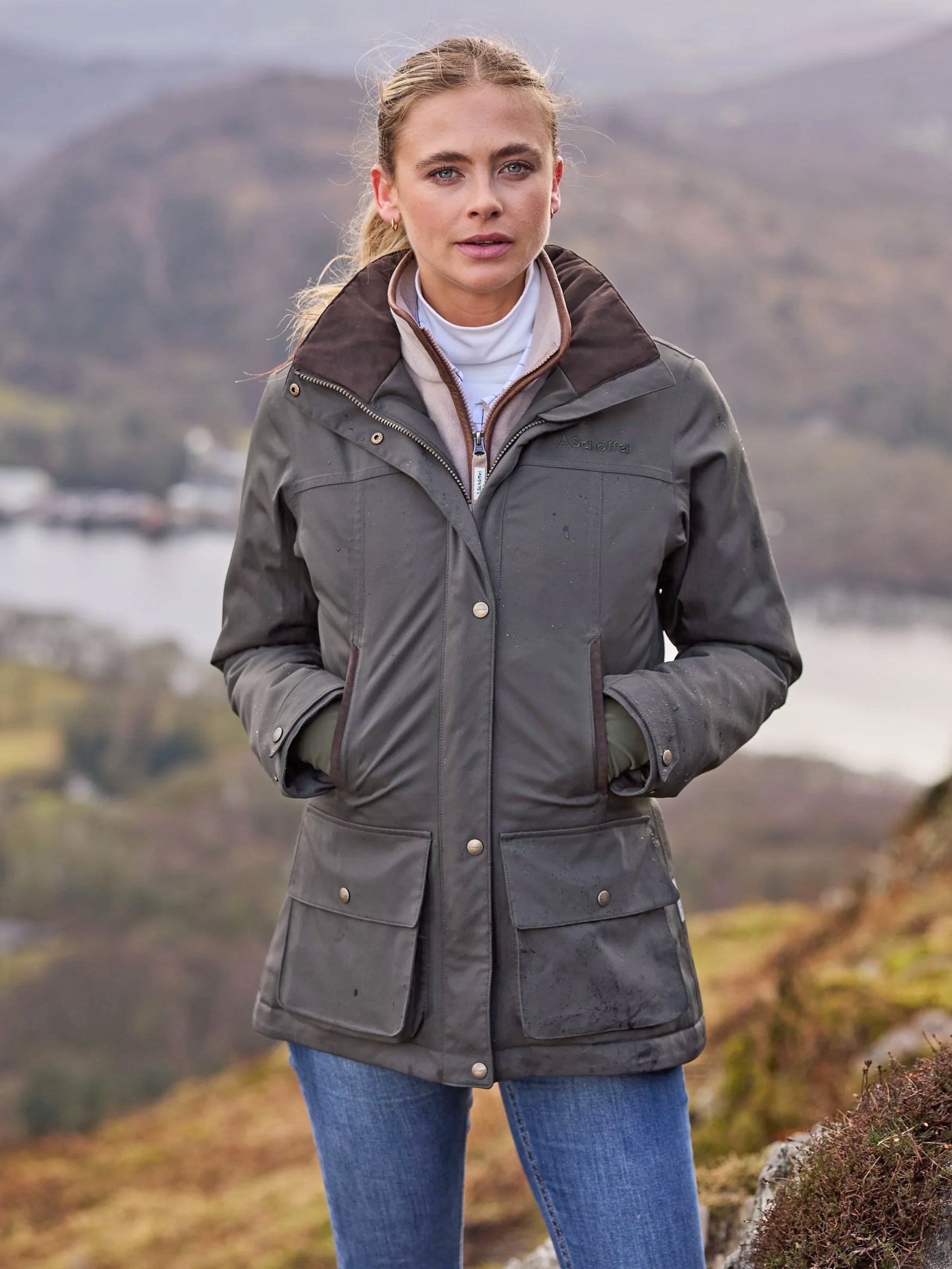 Schoffel Langton Country Coat Dark Woodland