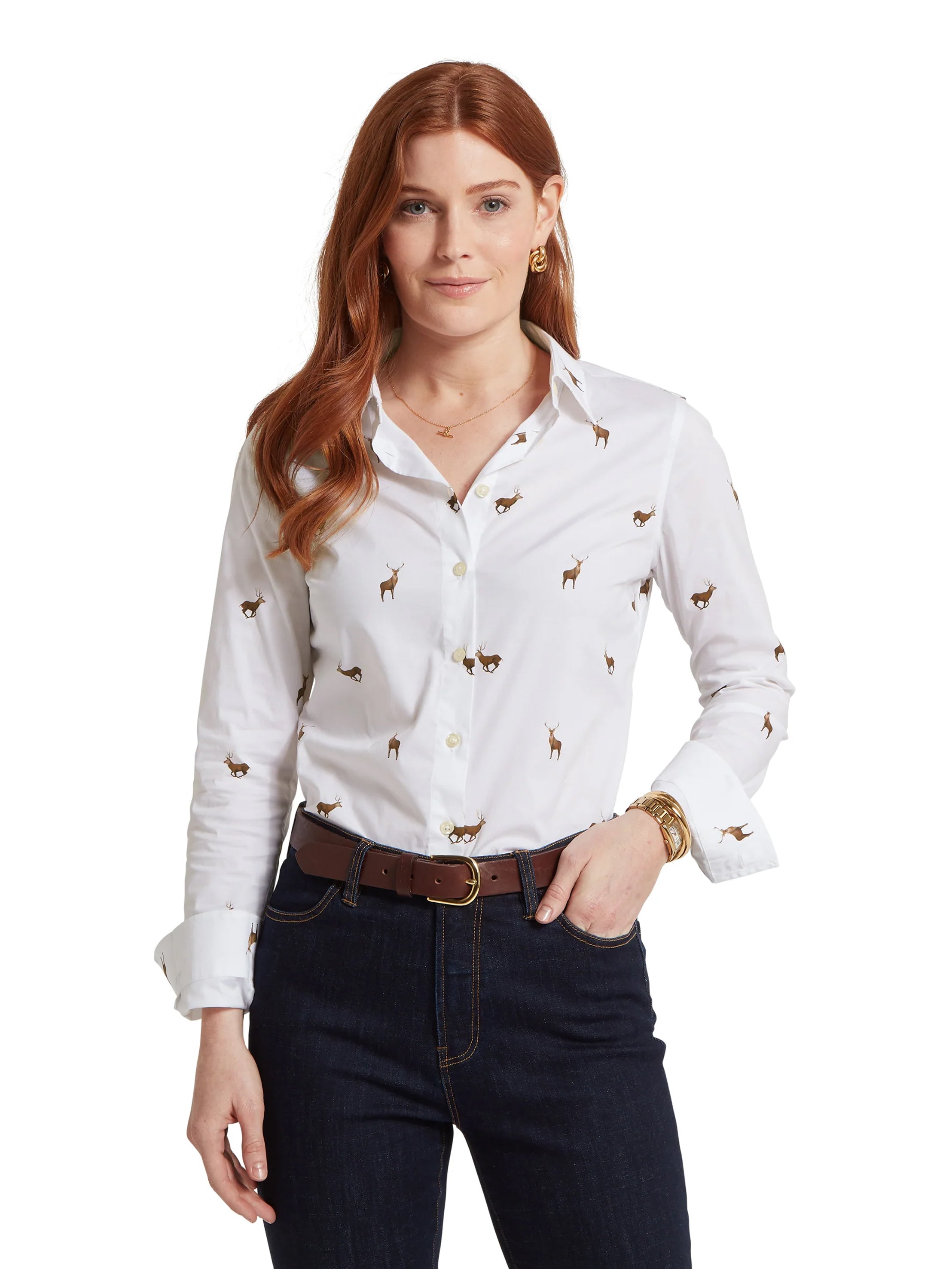 Schoffel Norfolk Shirt Stag Print
