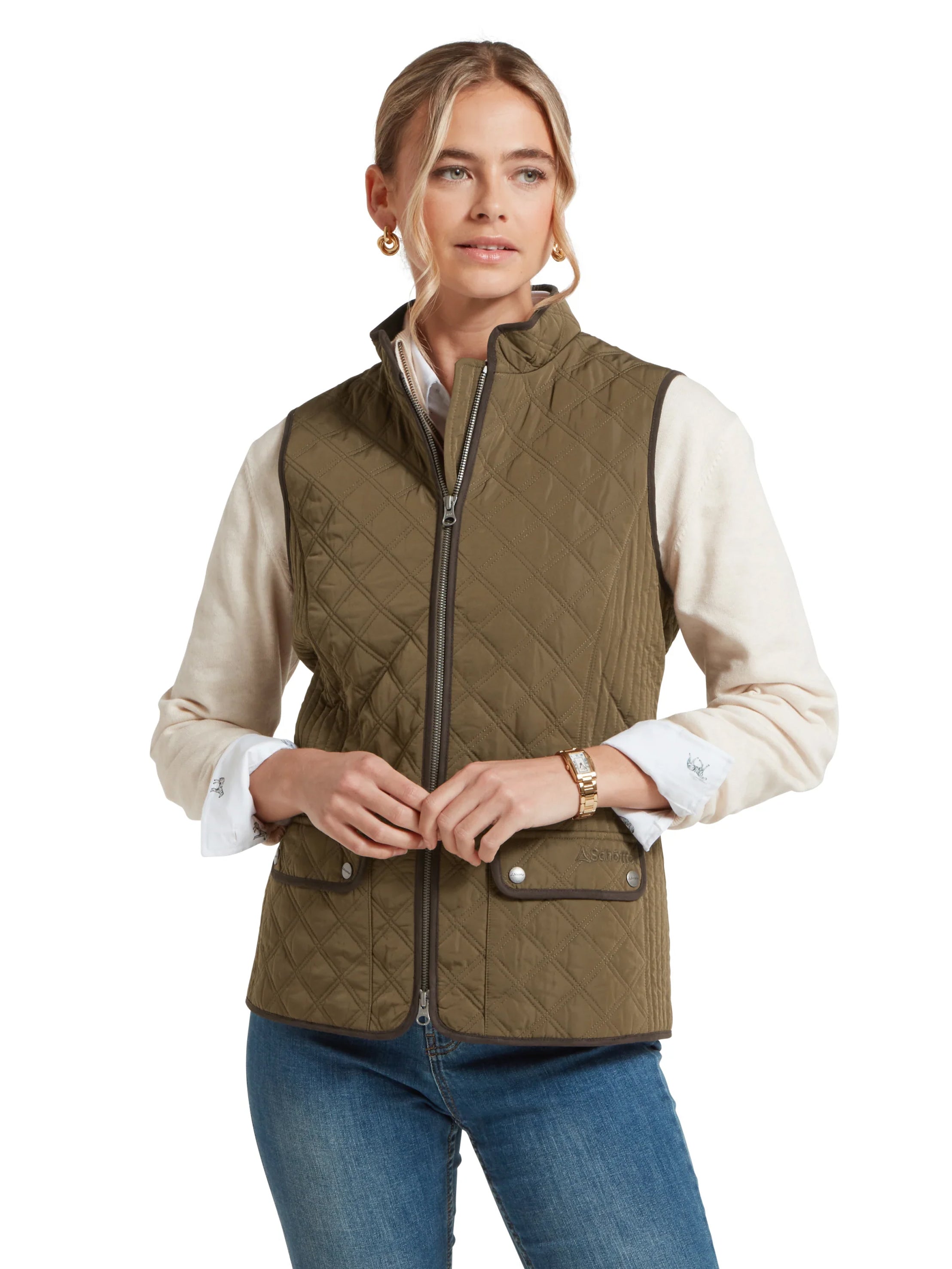 Schoffel Womens Quilt Gilet Olive