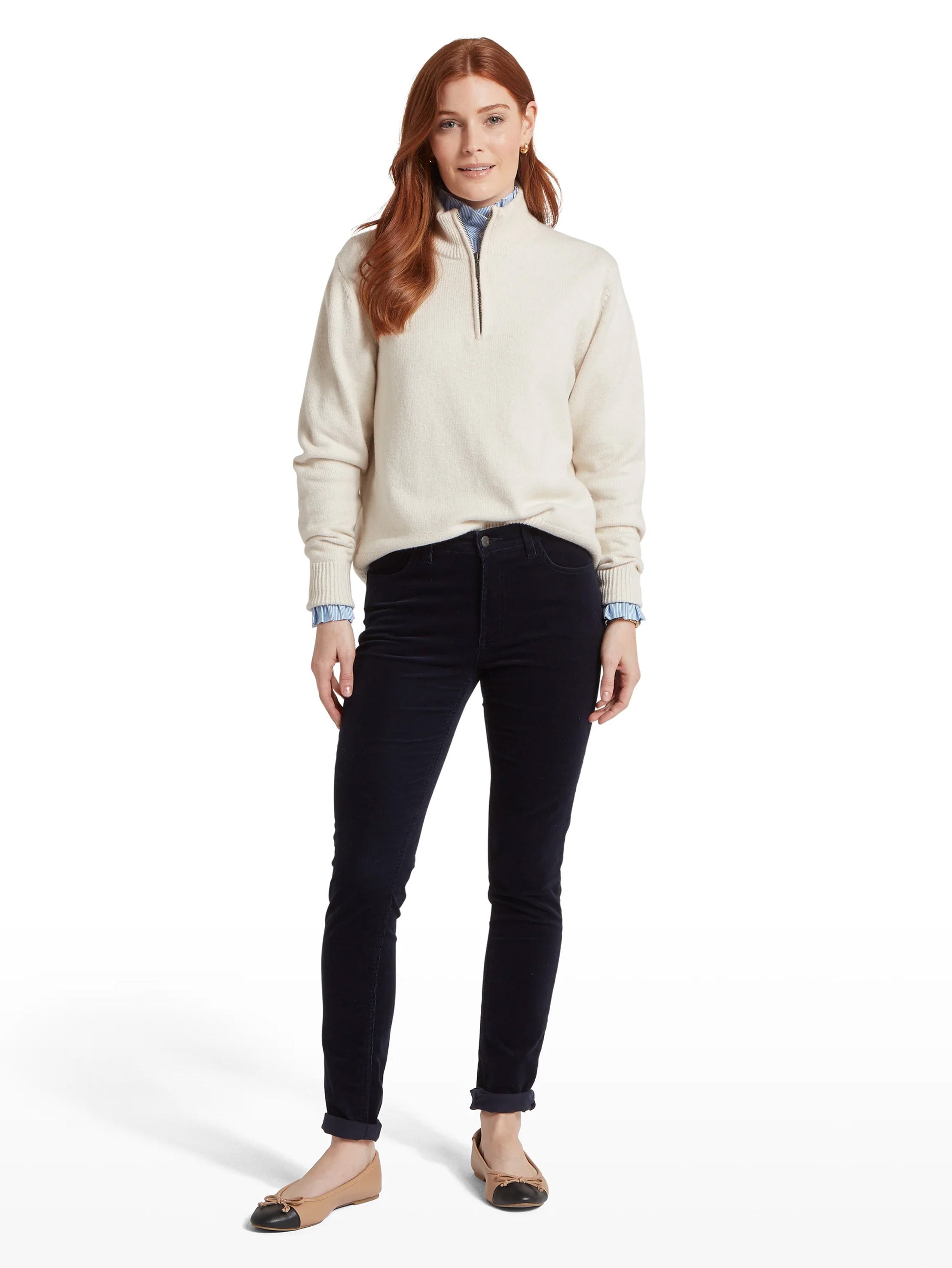 Schoffel Thoralby Quarter Zip Jumper Soft White